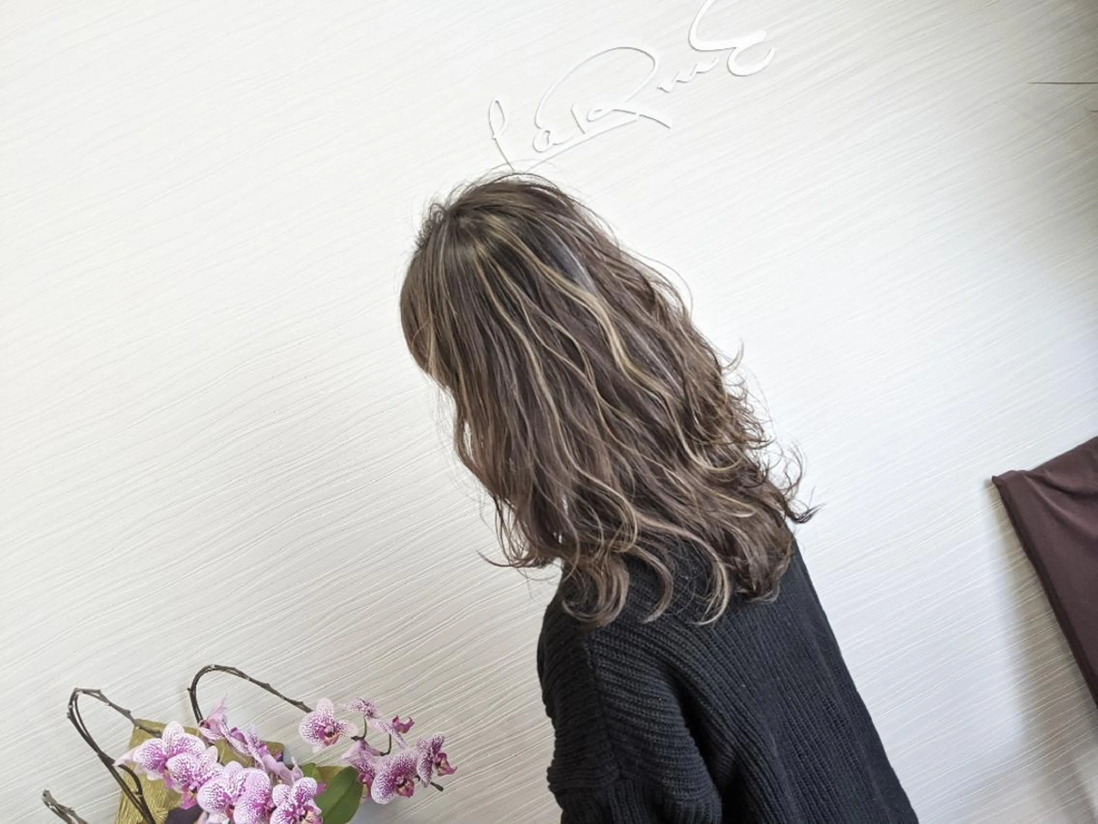 セミロング ハイライト ヘアカラー トリートメント LaRmE 代表　HoHaRa.のヘアスタイル