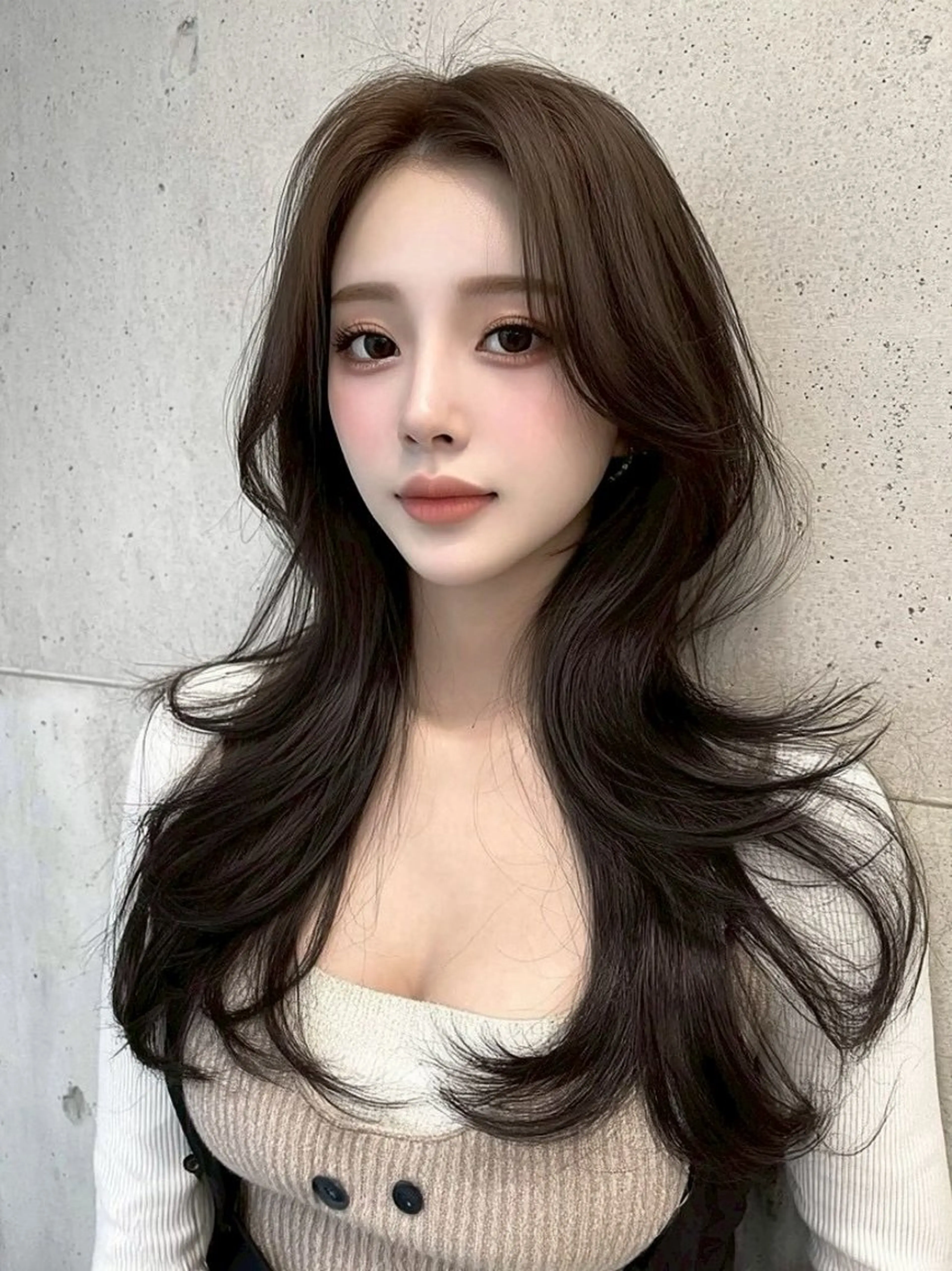 ロング カラー 透明感カラー 髪質改善 縮毛矯正 カット ヘアカラー りきと🦋河原町 縮毛矯正/艶カラーのヘアスタイル