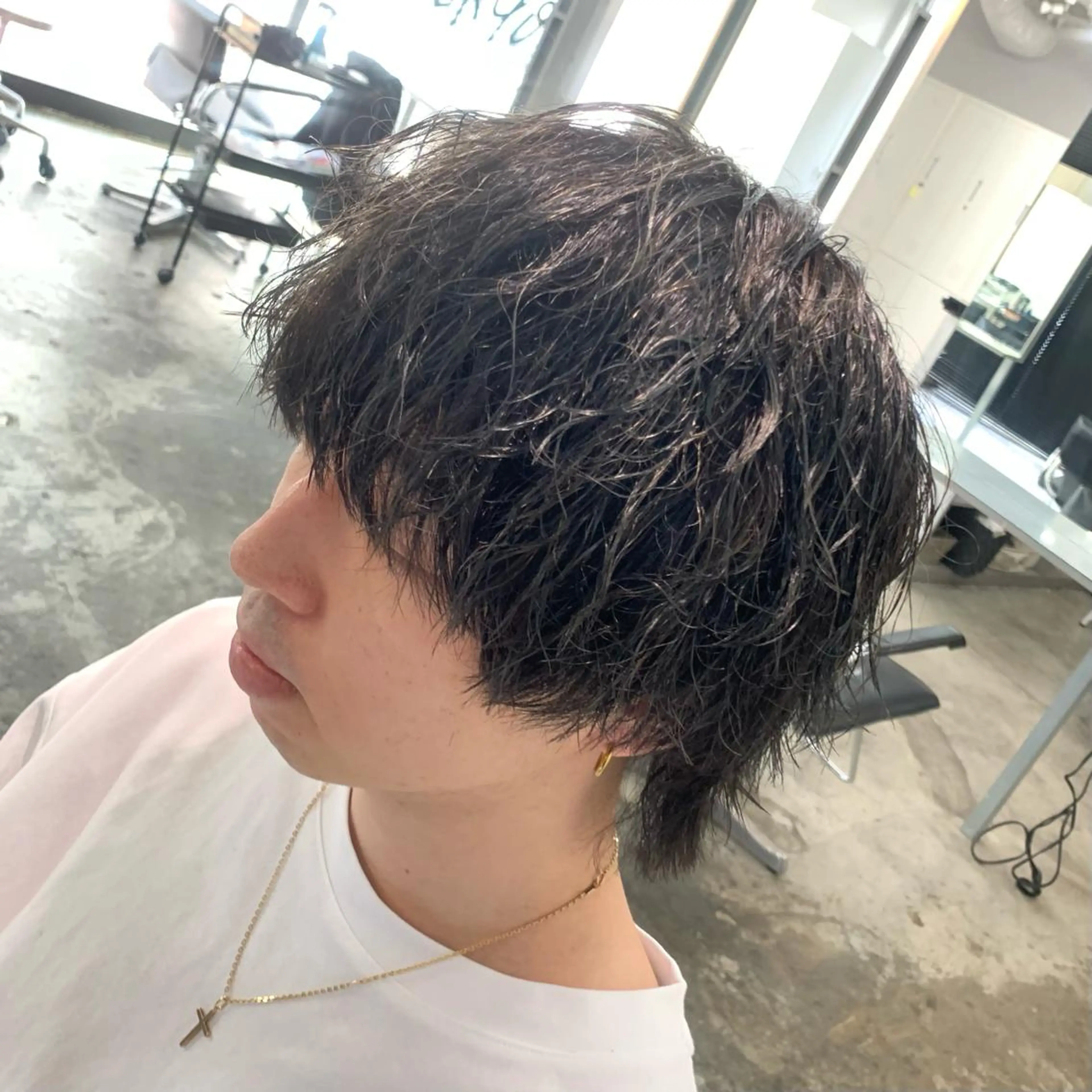 ショート カラー パーマ メンズ メンズハイライト ハイライトカラー ハイライト カット ヘアカラー パーマ メンズ特化美容師/ 藤戸 椋のヘアスタイル