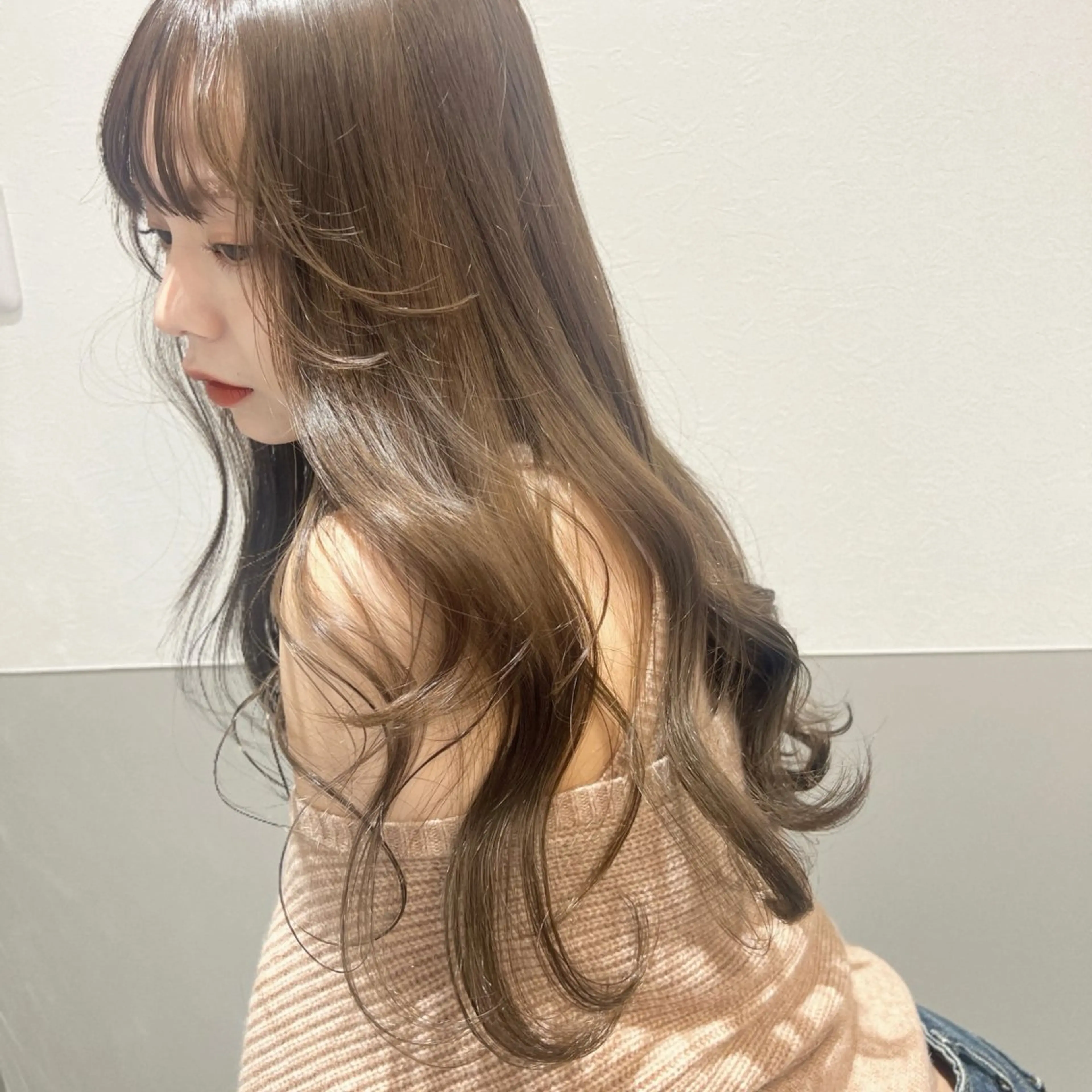 セミロング 韓国モテhair🍑 momoのヘアスタイル