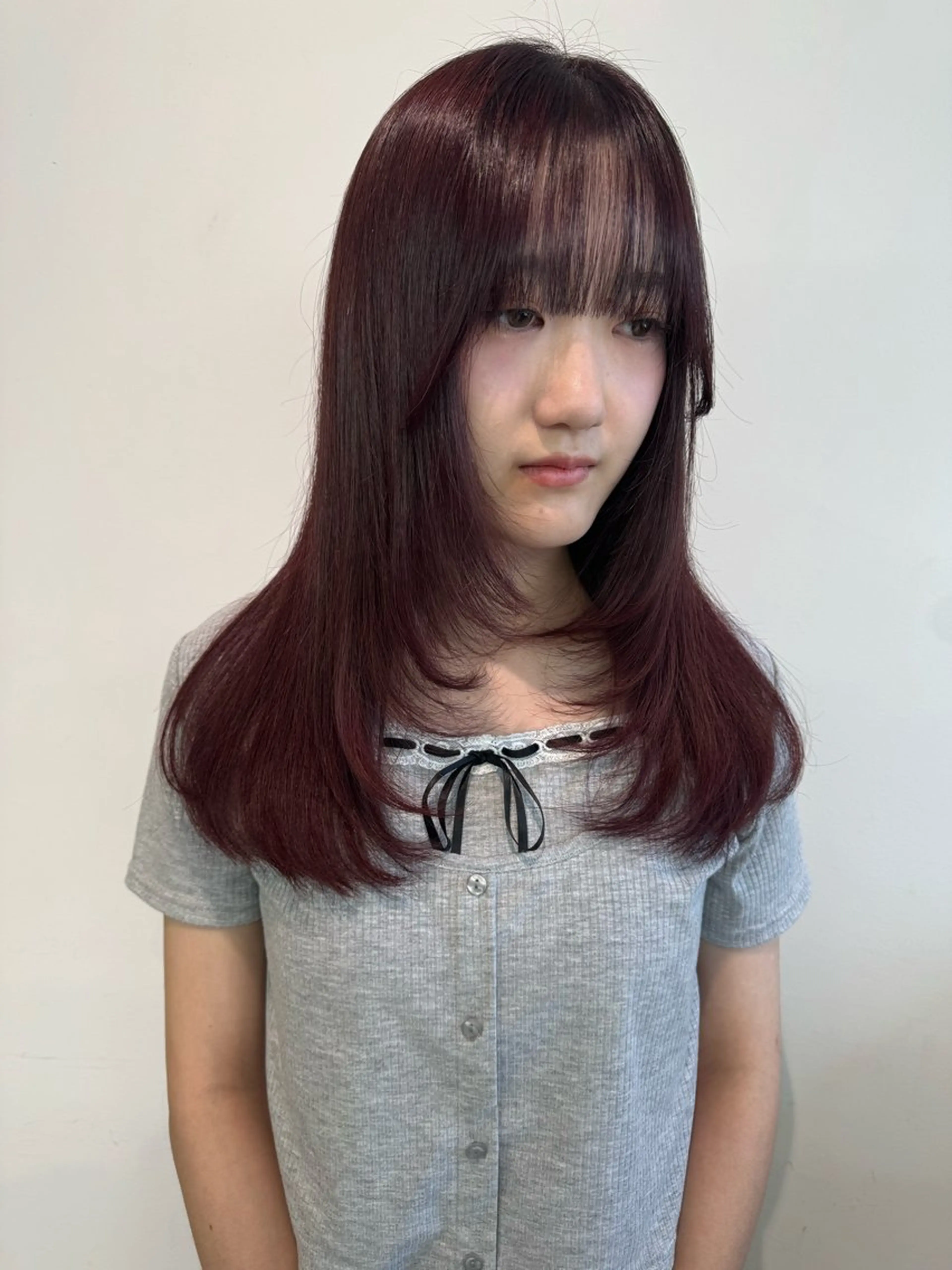 ロング カラー レイヤーカット 顔周りレイヤー /kokoro🦮のヘアスタイル