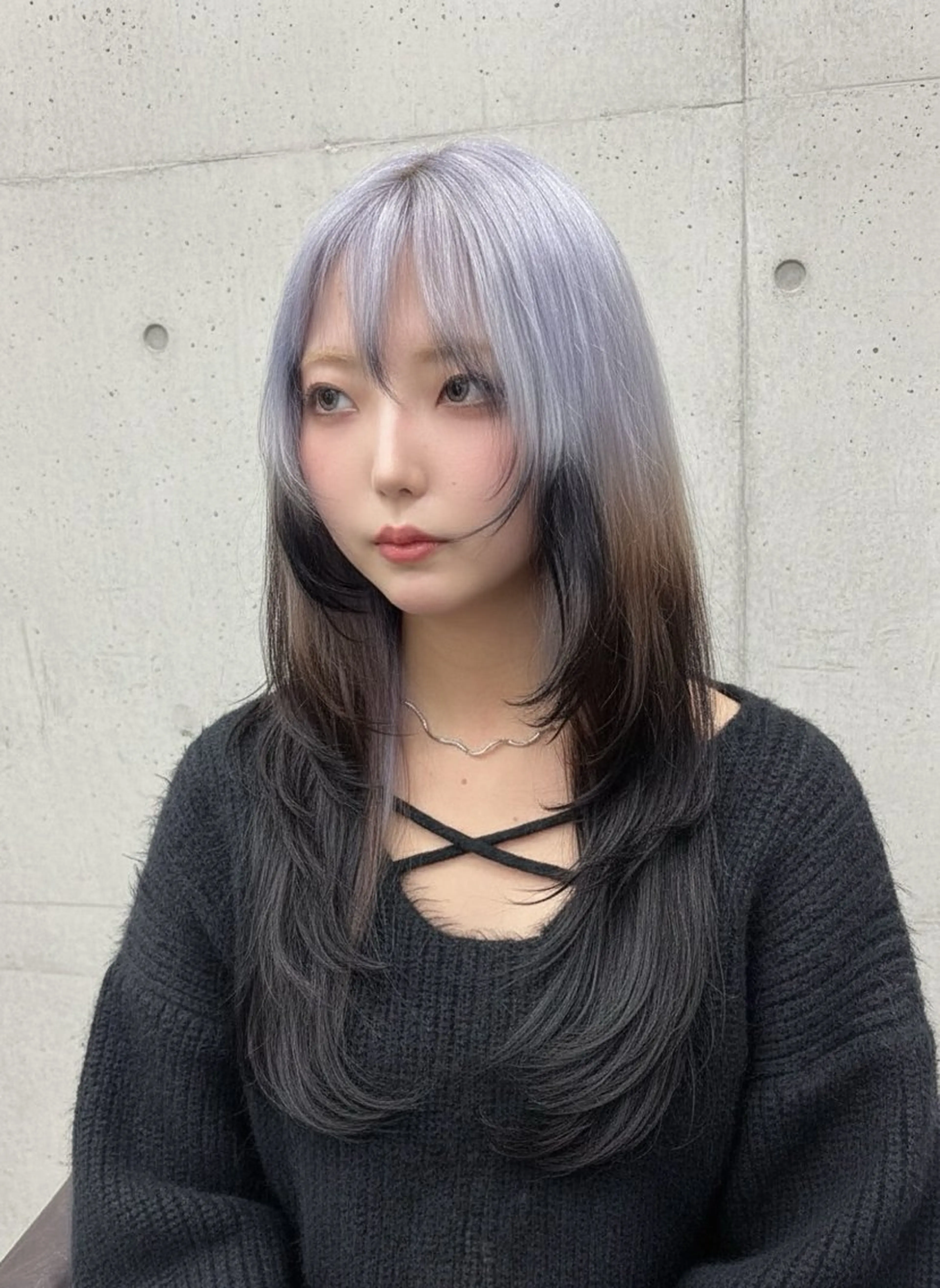 ロング レイヤーカット カット トリートメント ホワイト/店長/カラ ー講師/錦糸町/岩崎のヘアスタイル