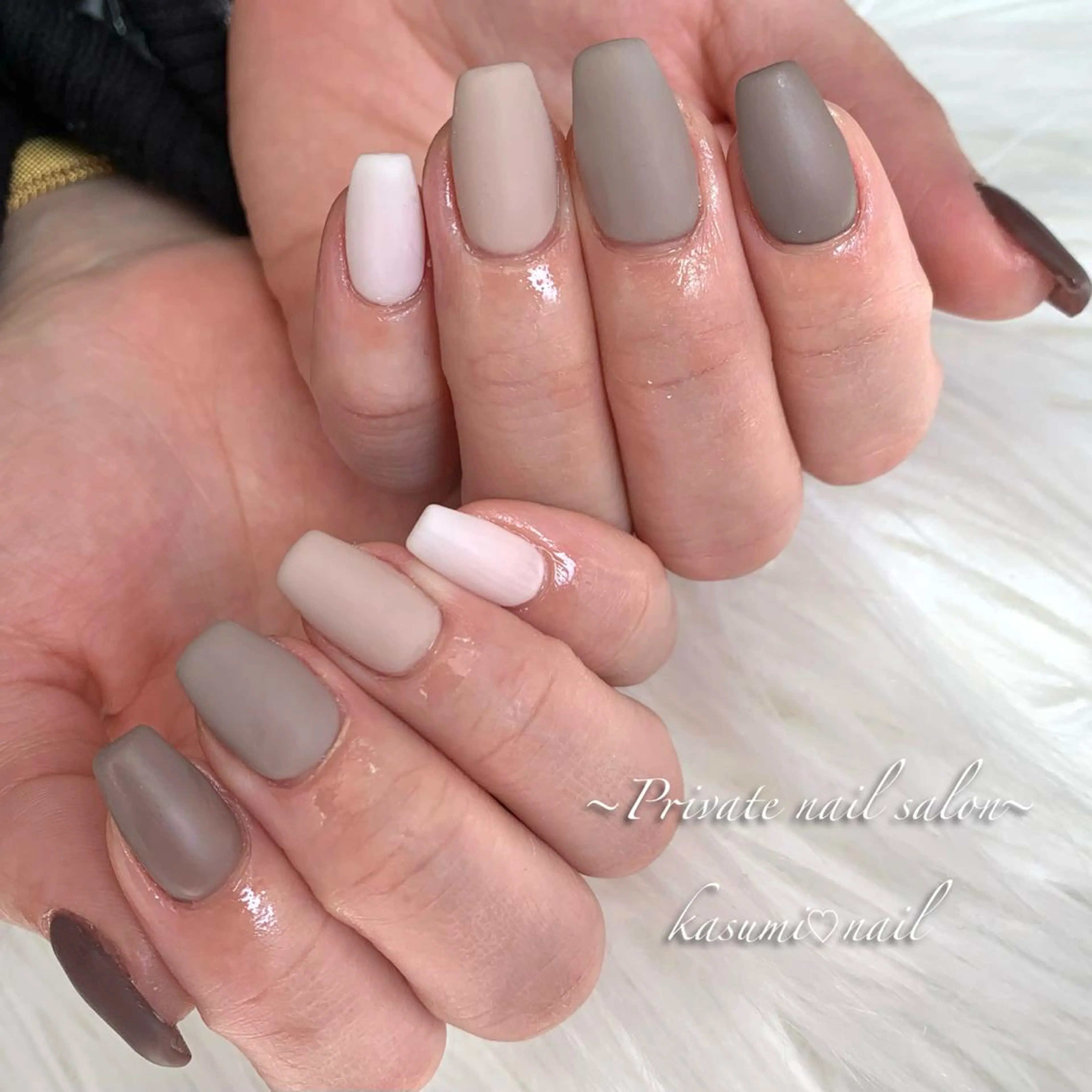 ネイル アートネイル ラメ(グリッター) マグネットネイル ミラーネイル 持ち込み KASUMI♡ Nailのネイルデザイン