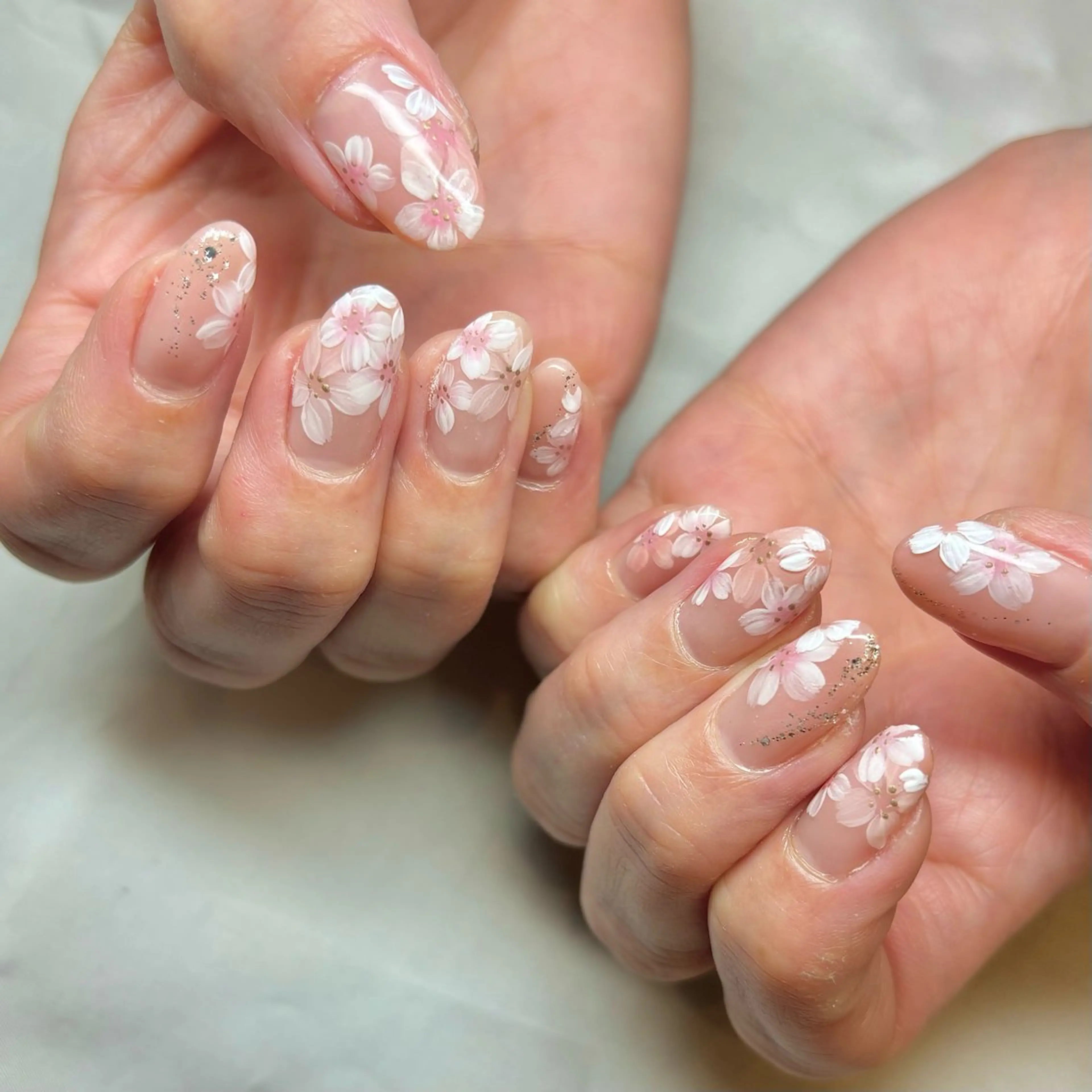 メンズ ネイル 桜ネイル nail&eye Aoのマツエク・マツパデザイン