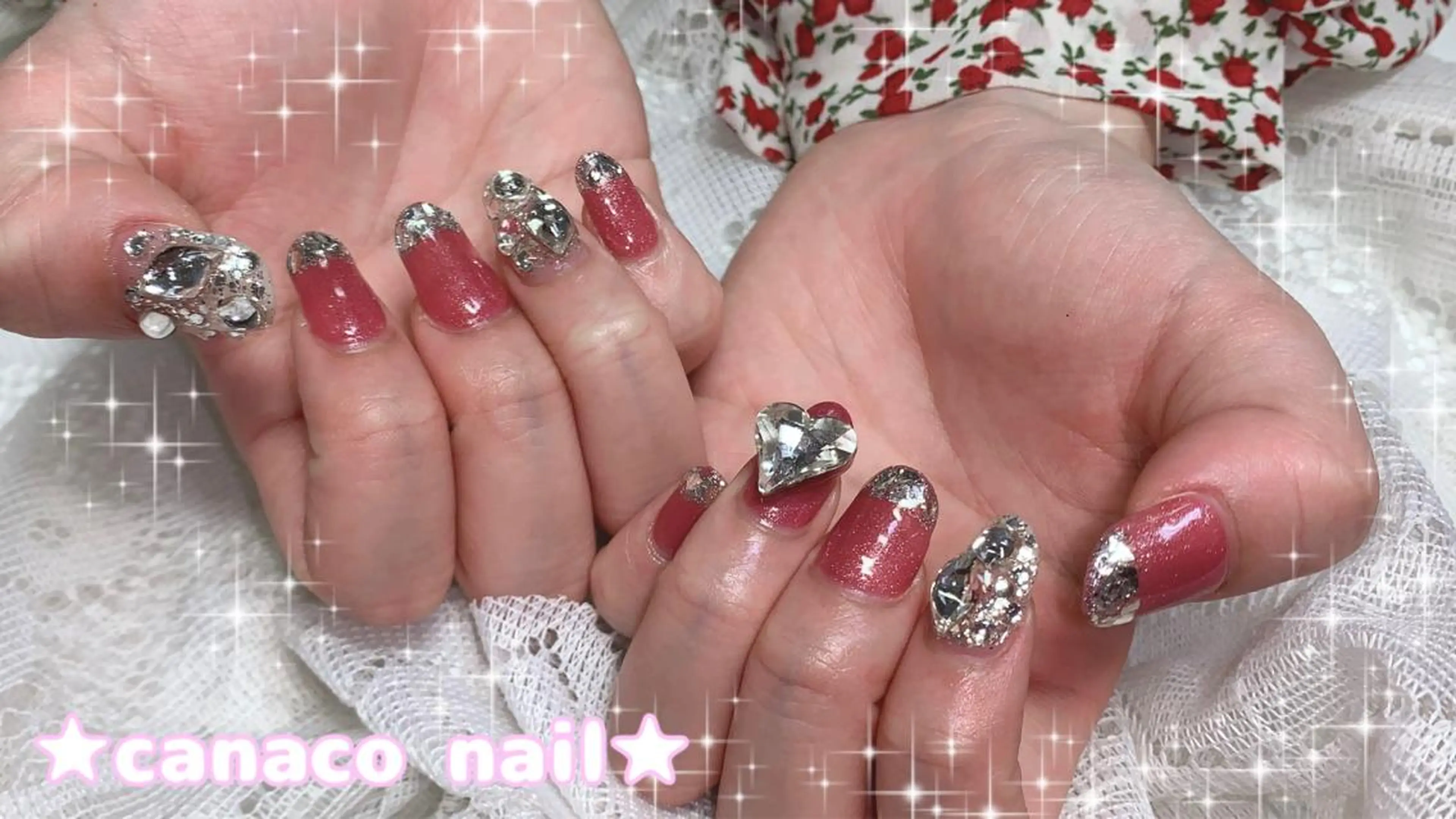 ネイル アートネイル フレンチネイル ジェルネイル ガラスフレンチ キラキラネイル ハンドネイル ハンドケア Felice所属・ベテランネイル cnc  nailのネイルデザイン