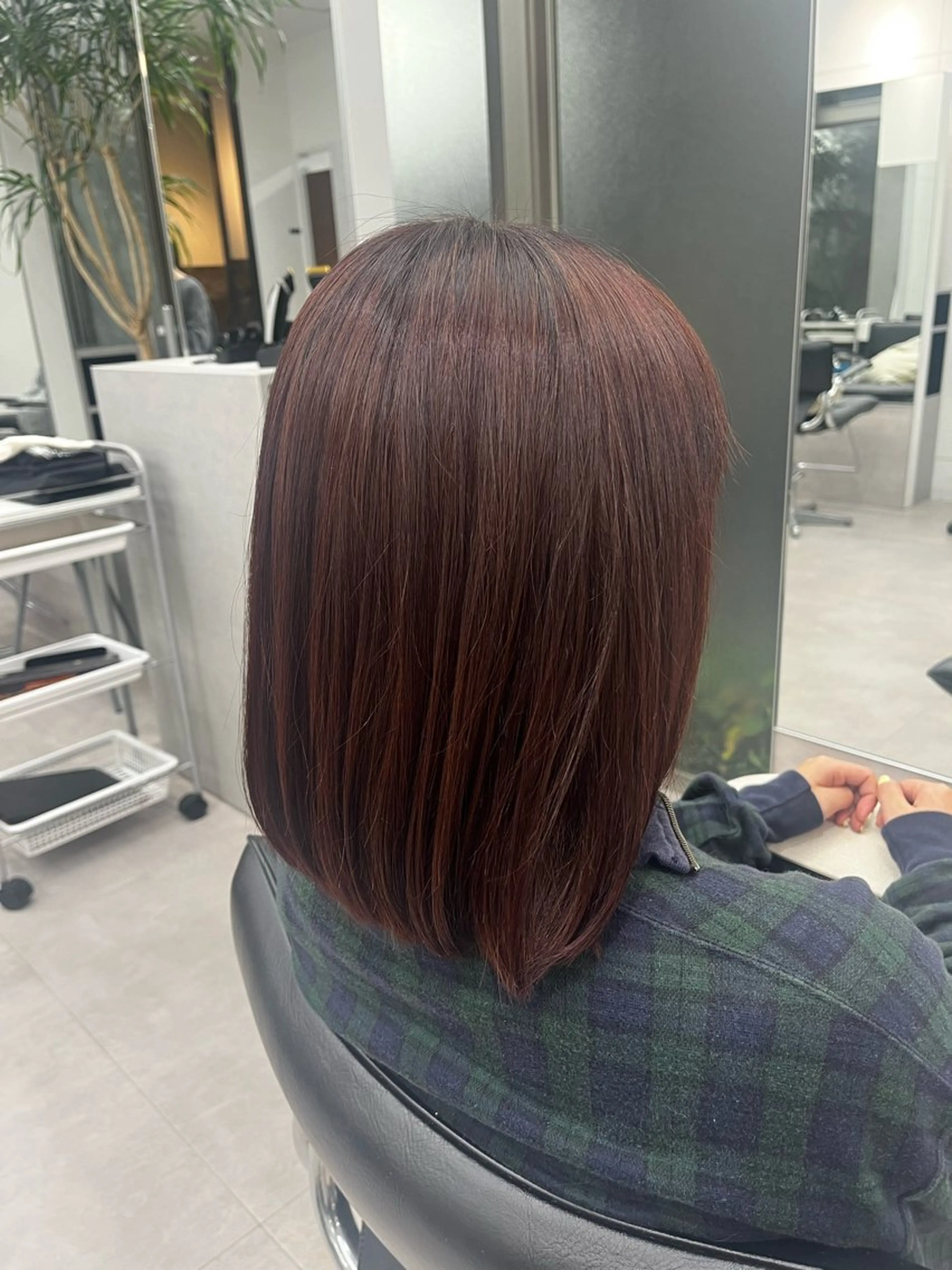 ミディアム カラー ヘアカラー 冨高 桃花のヘアスタイル