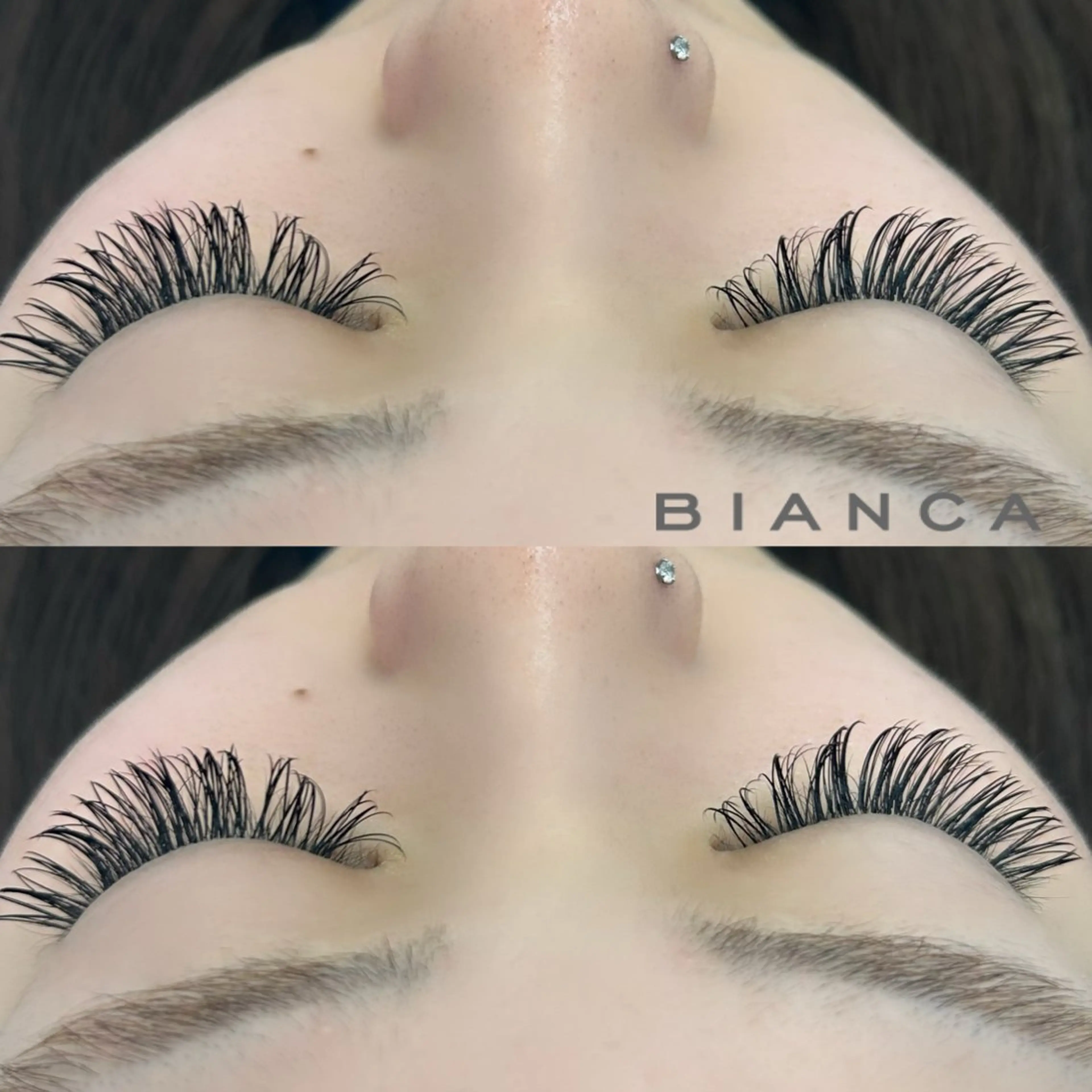 🎀バインドロックorダブルフラット140~160束🎀ツヤコーティング付き/大宮/エクステの写真