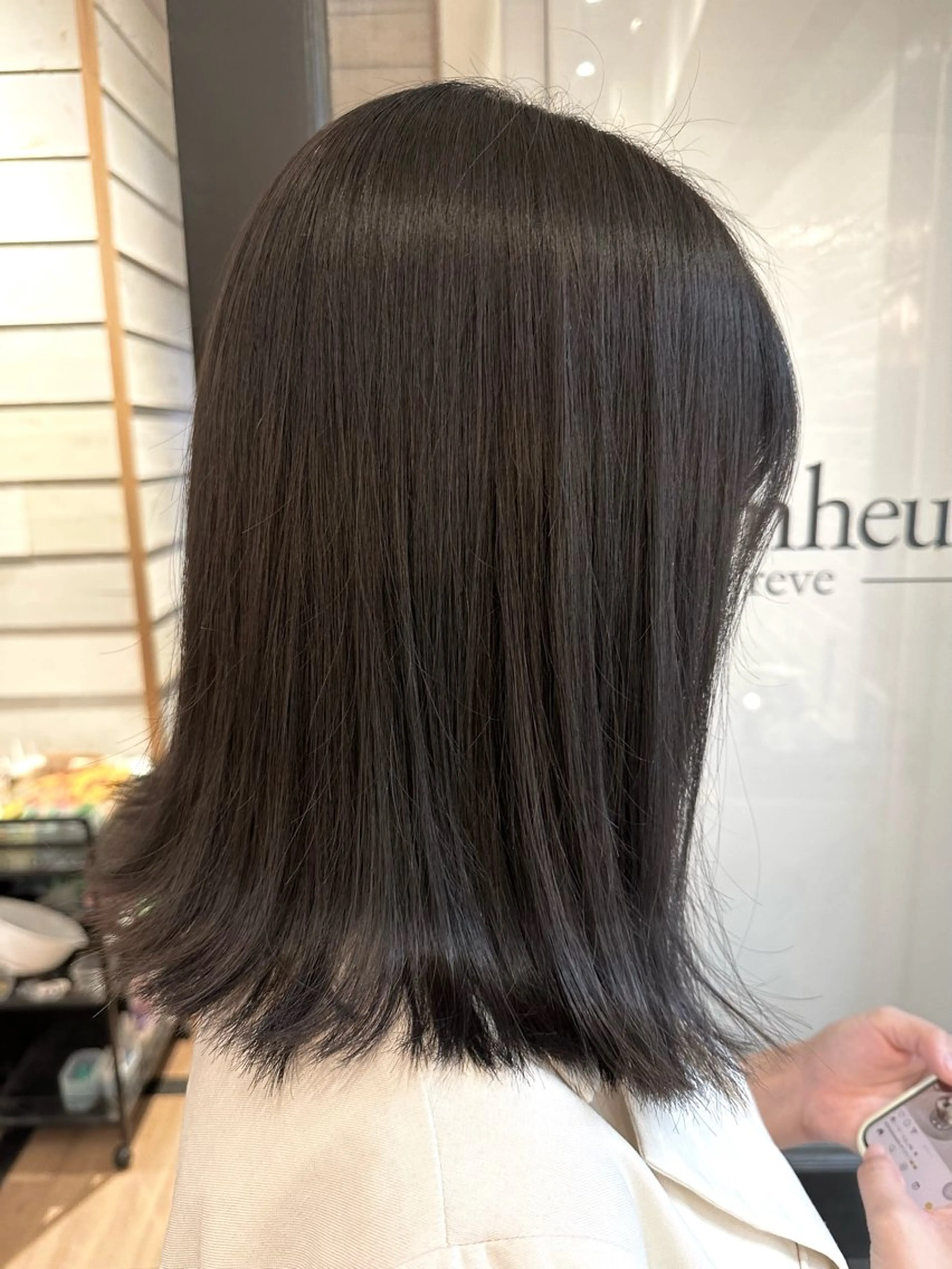 ミディアム カラー グレージュ La bonheur hair reve 池袋店所属・🐈‍⬛ マナカ🐈‍⬛のヘアスタイル