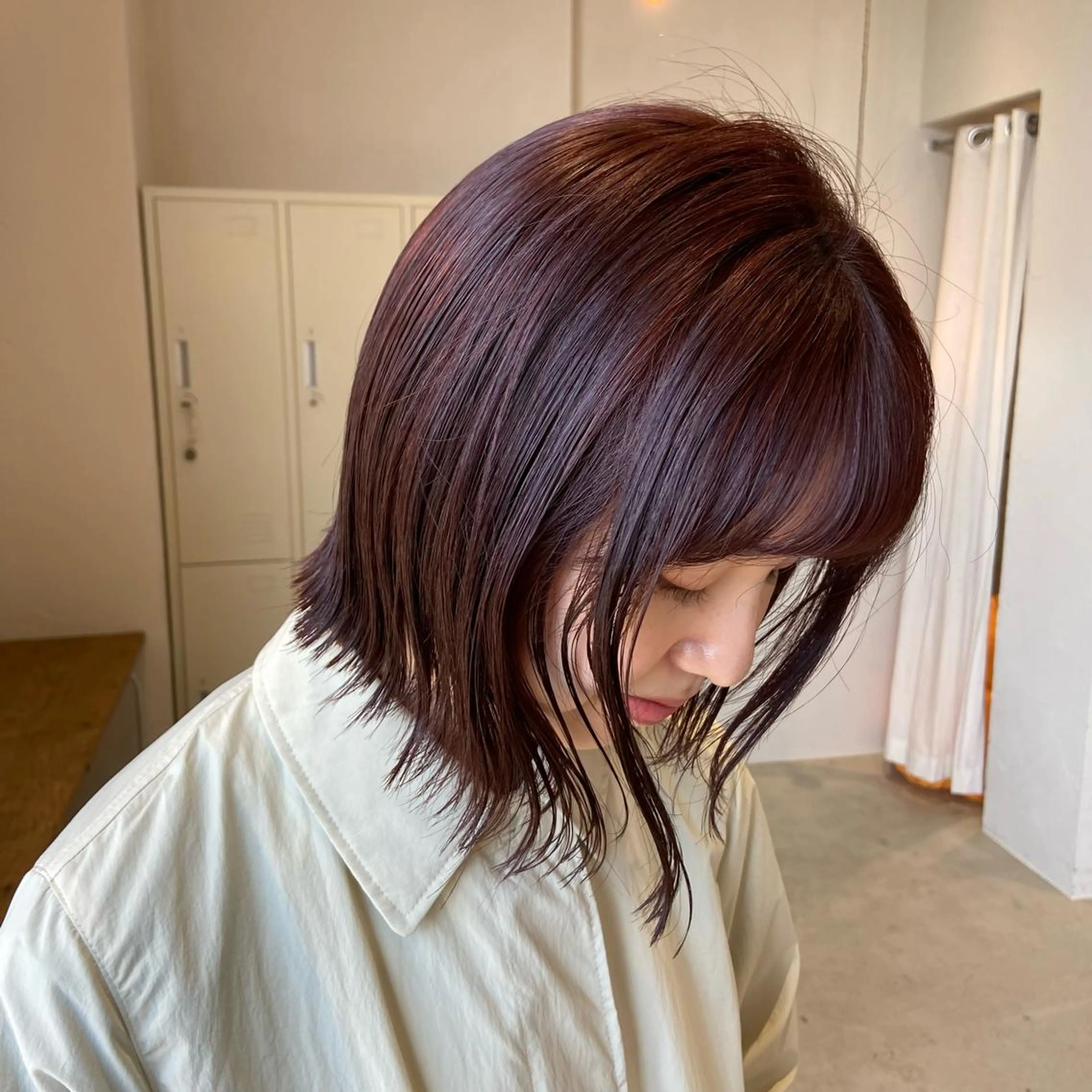 ミディアム カラー 石川 瑠琉のヘアスタイル