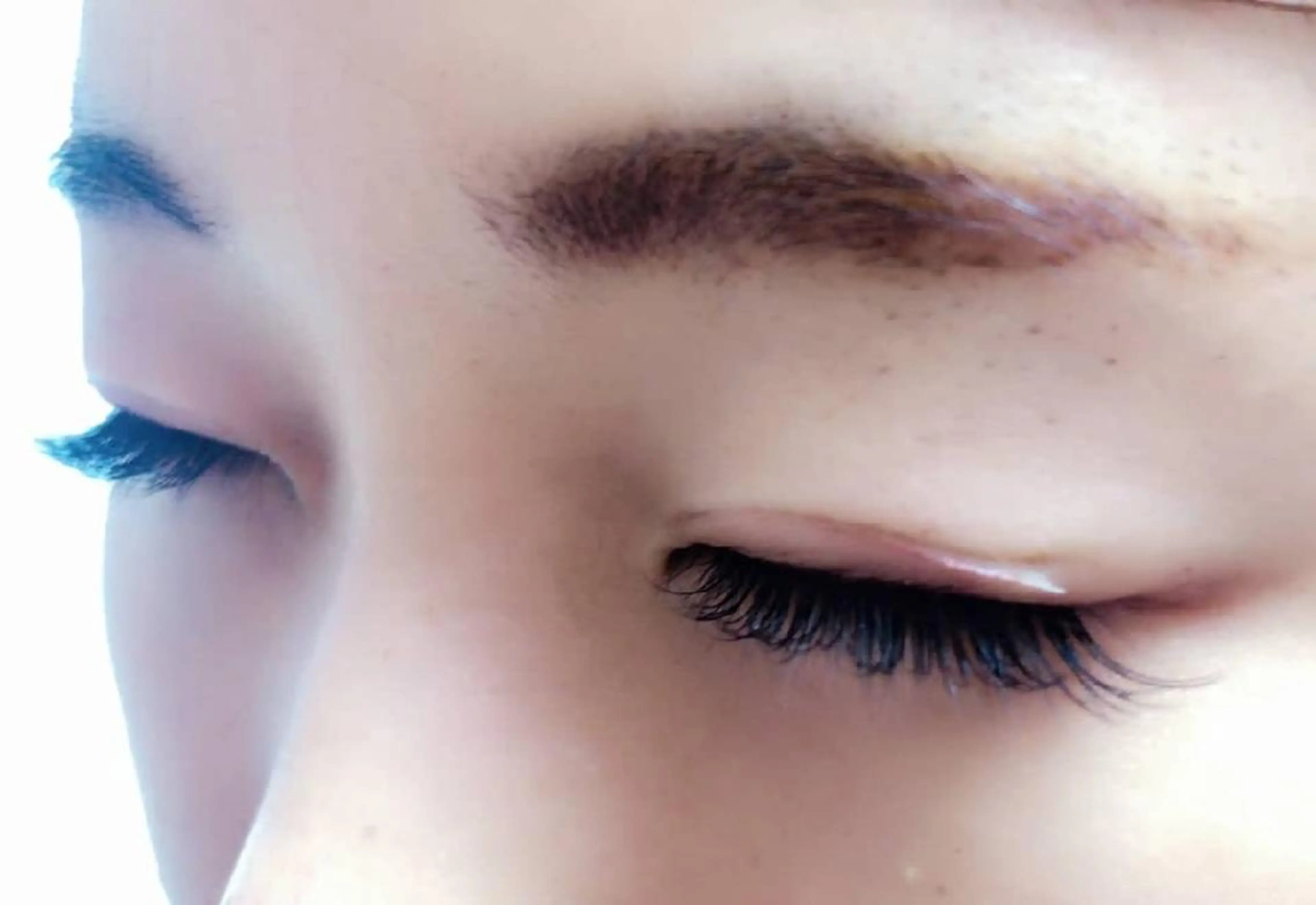 マツエク・マツパ 付け放題 フラットラッシュ セクシー 下まつげエクステ 一重×まつ毛パーマ 吉岡 ゆうなのマツエク・マツパデザイン