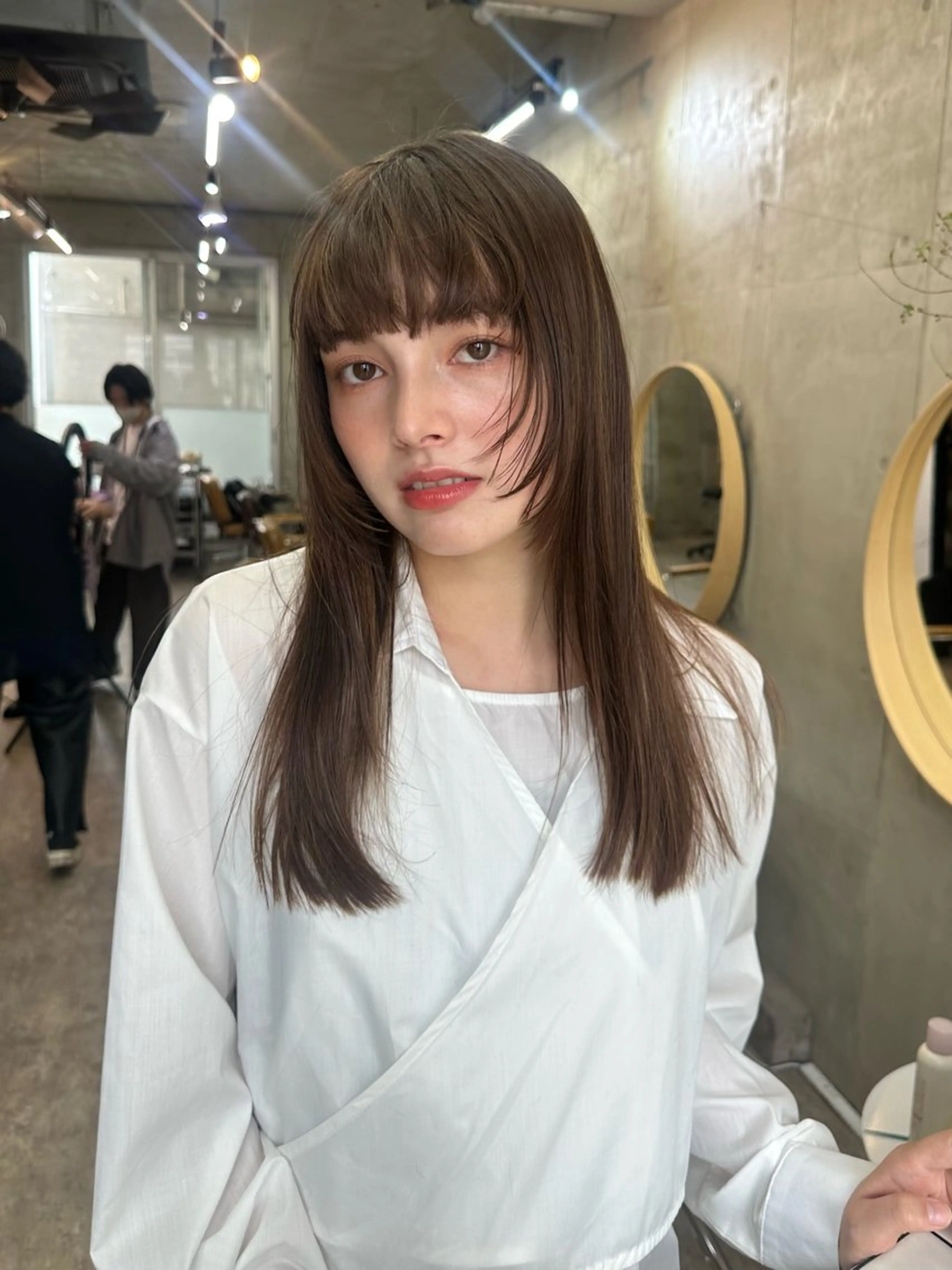 ロング カラー ベージュカラー ブリーチ ブラウンカラー ケアブリーチ グレージュ カット レイヤーカット💫 ／HARUKA🎀のヘアスタイル