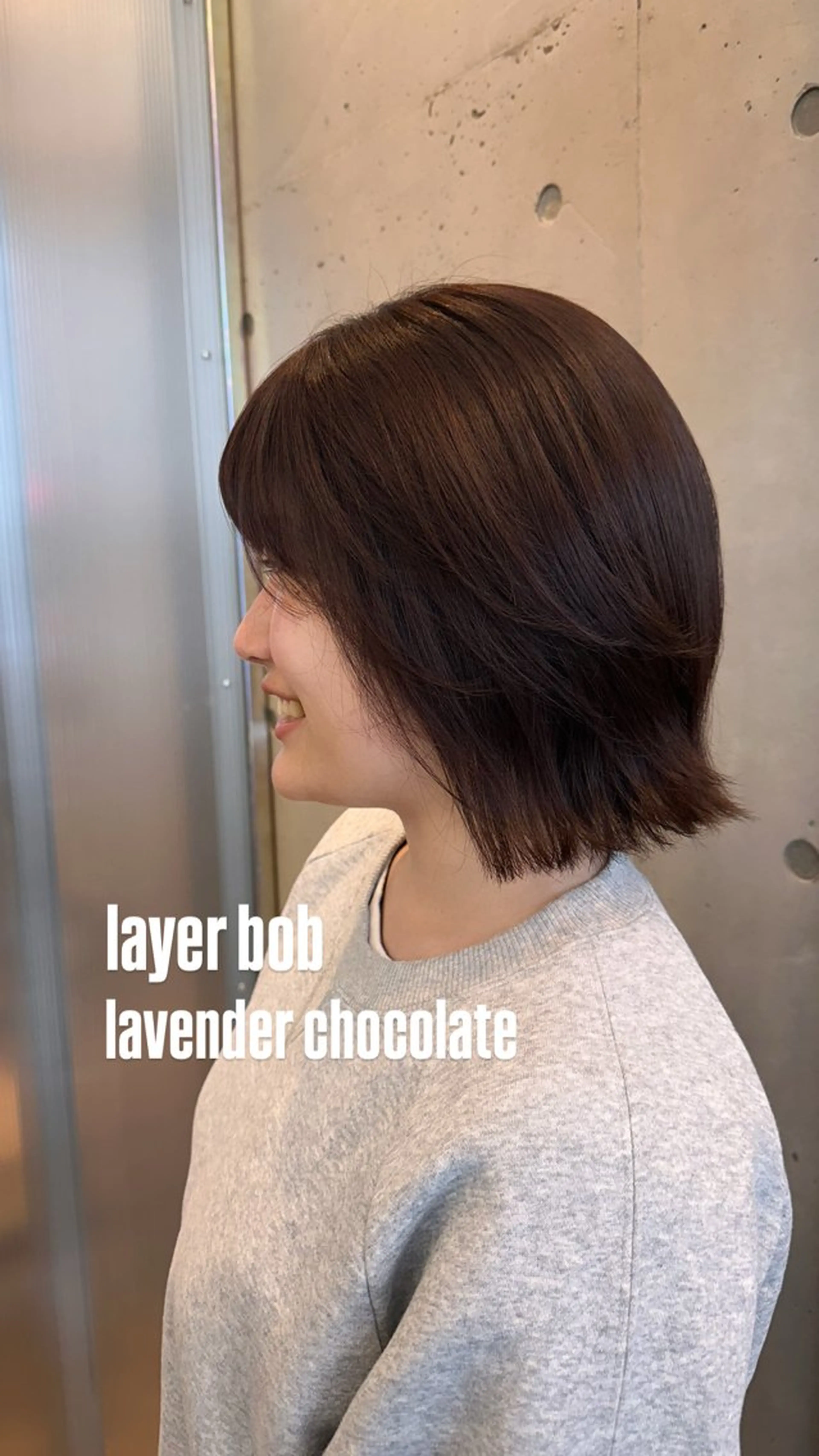 ショート カラー ヘアアレンジ ボブレイヤー ラベンダーカラー ボブ レイヤーカット REONA🪽✨ 日常に馴染む髪🫧のヘアスタイル
