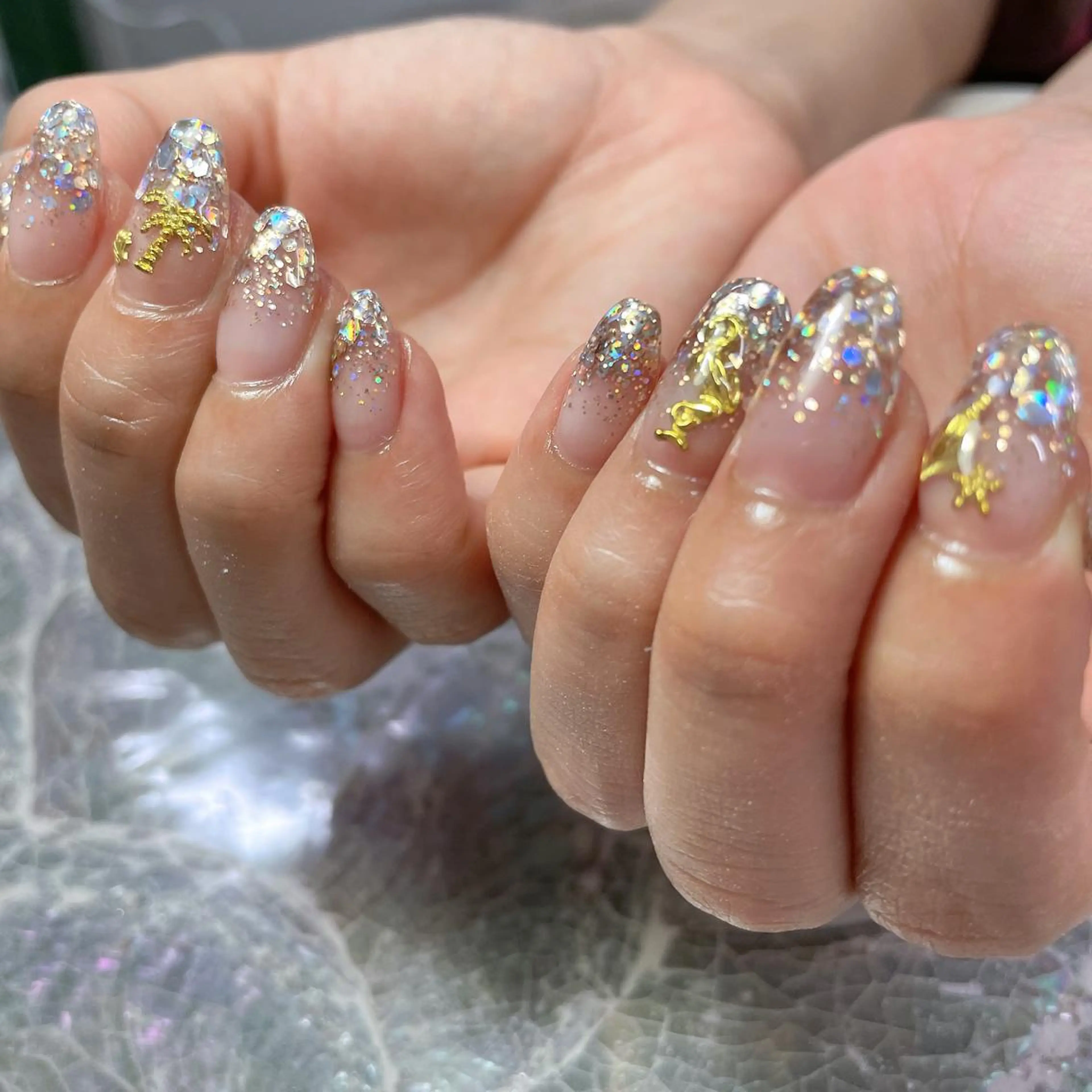 ネイル ラメ(グリッター) ラメグラデーション private EMILIA/横浜のネイルデザイン