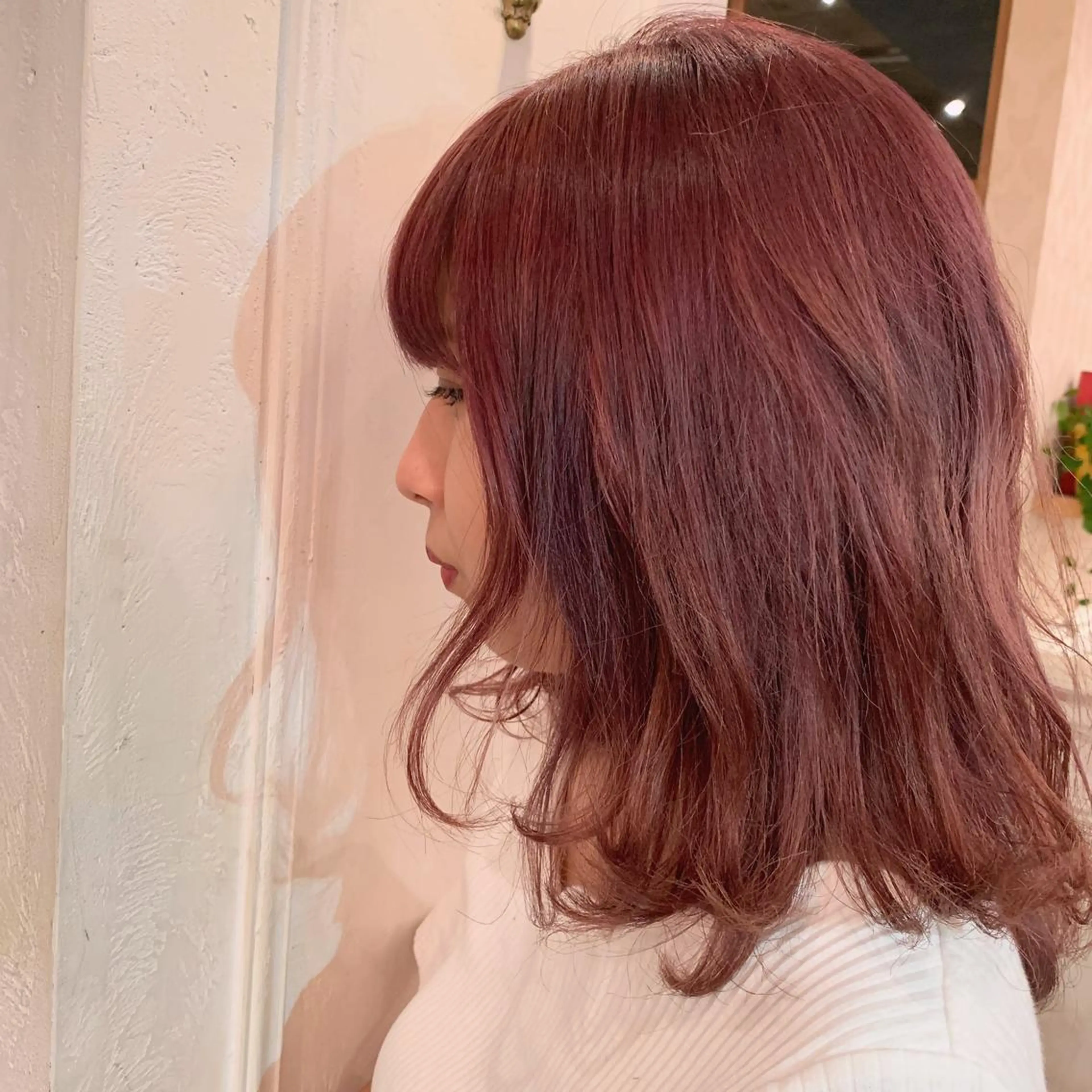 ミディアム カラー ヘアカラー 銀座🤍ボブ/ ミディアム/佐野夢美のヘアスタイル