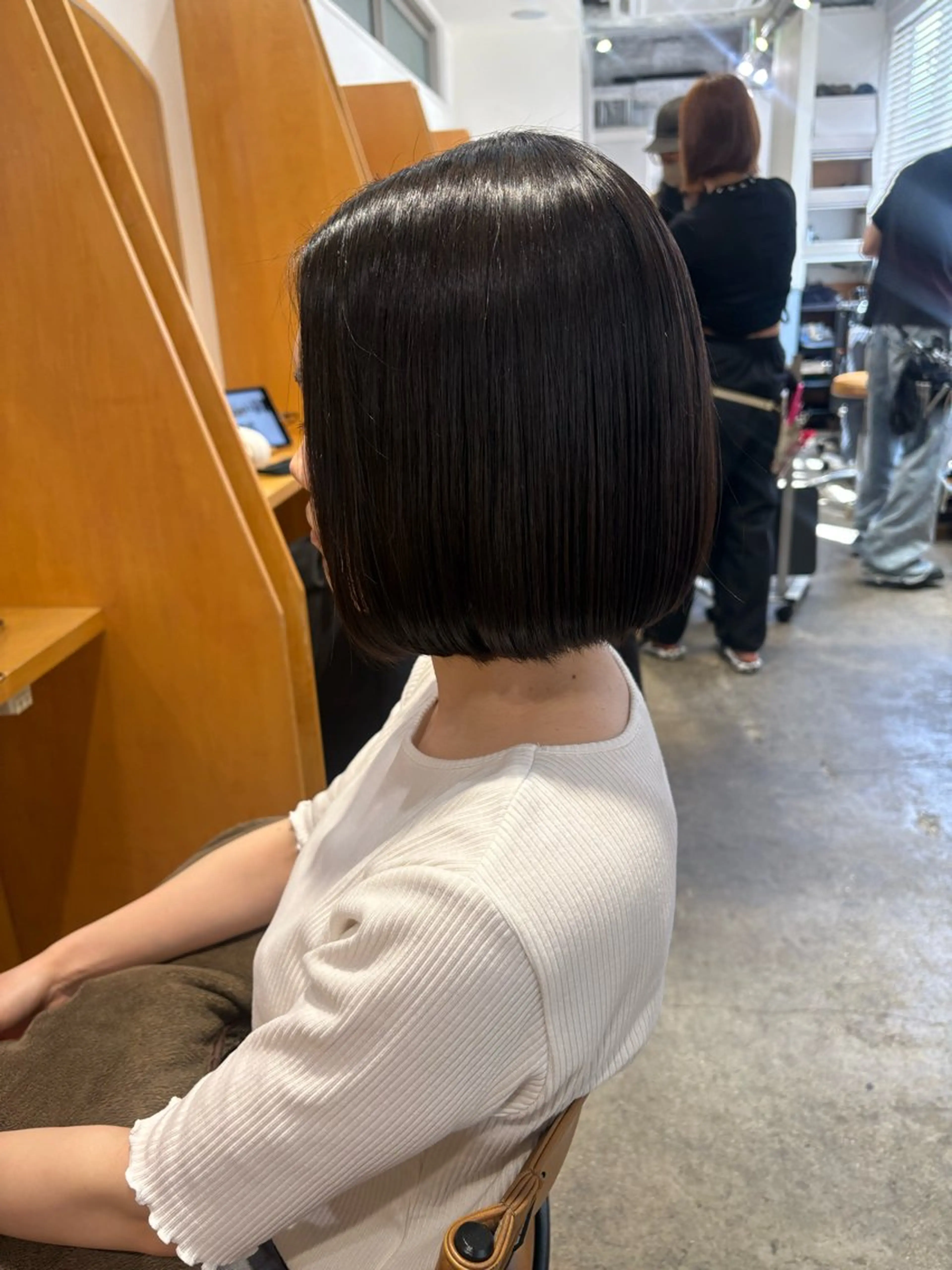 ショート 前下がりボブ ボブ 縮毛矯正 カット 縮毛矯正 トリートメント GINZARay2 風本朱里🐥のヘアスタイル