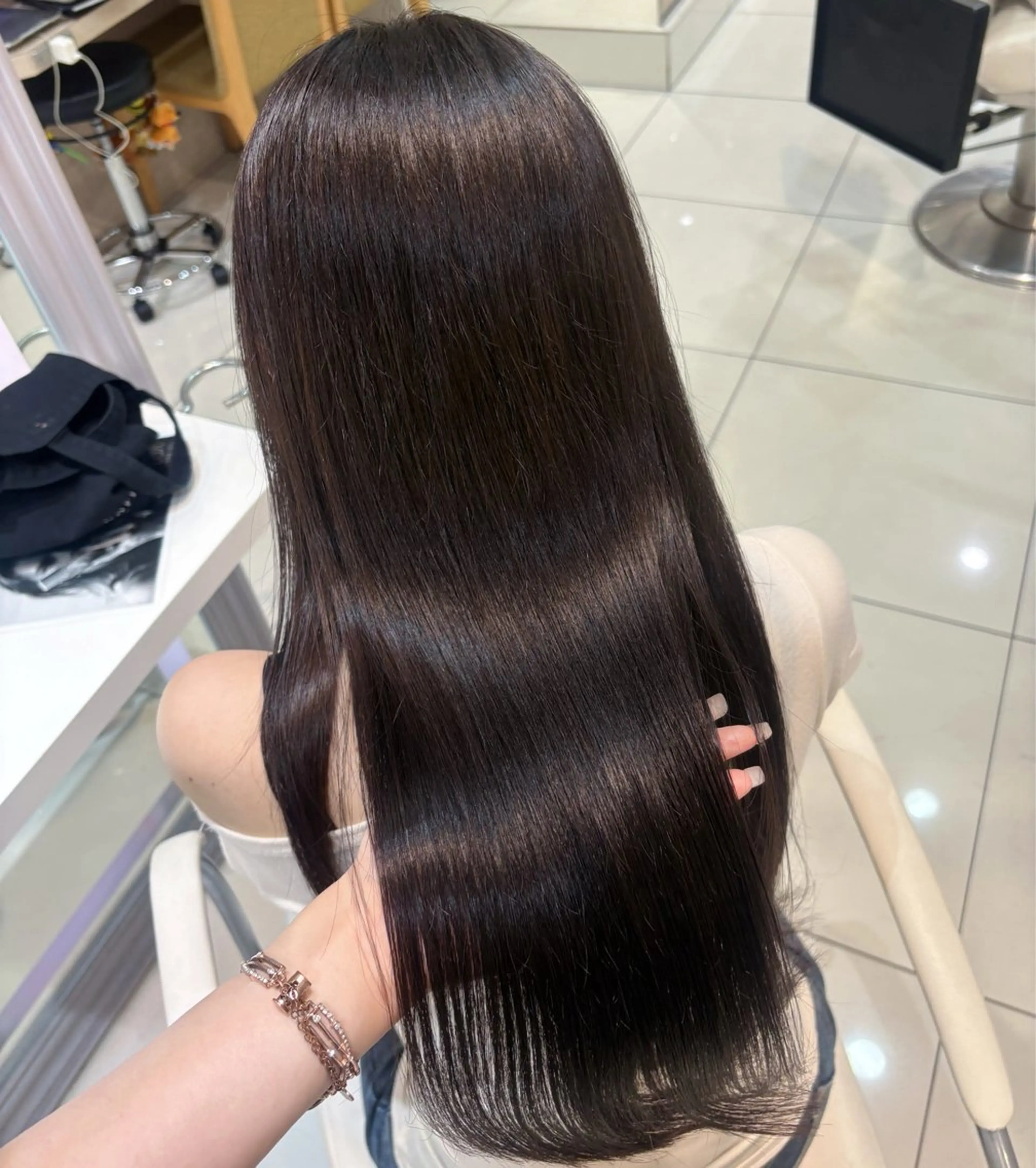 ロング カット ヘアカラー 銀座♡透明感カラー/ 顔周りカットFukaのヘアスタイル