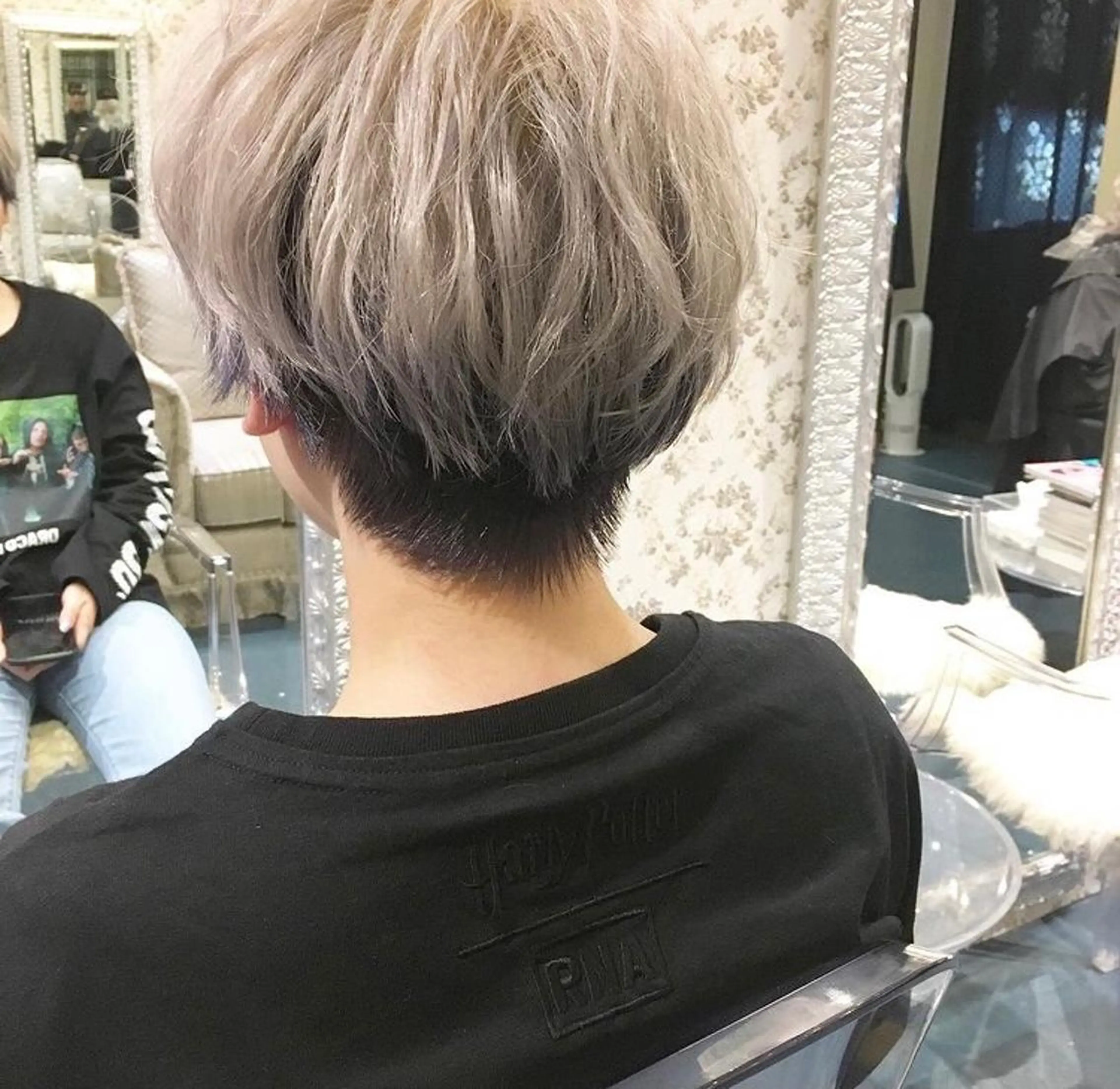 ショート カラー メンズ ツートーンカラー mizu kiのヘアスタイル