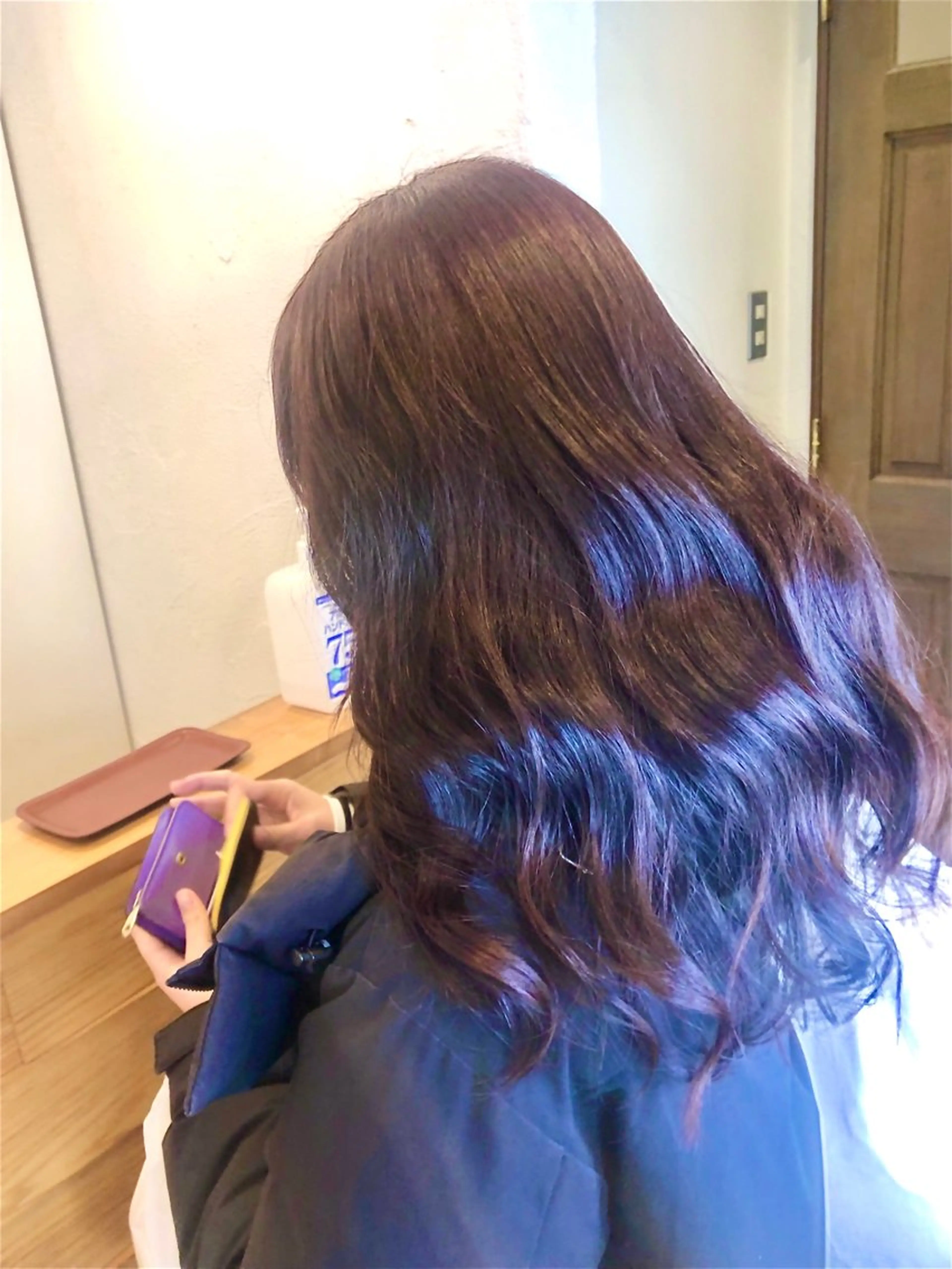 セミロング カラー パーマ ヘアアレンジ ブリーチ グレージュ ラベンダーカラー ラベンダーグレージュ ラベンダーグレー カット ヘアカラー トリートメント 【ツヤ髪美容師】 ツダケイスケのヘアスタイル