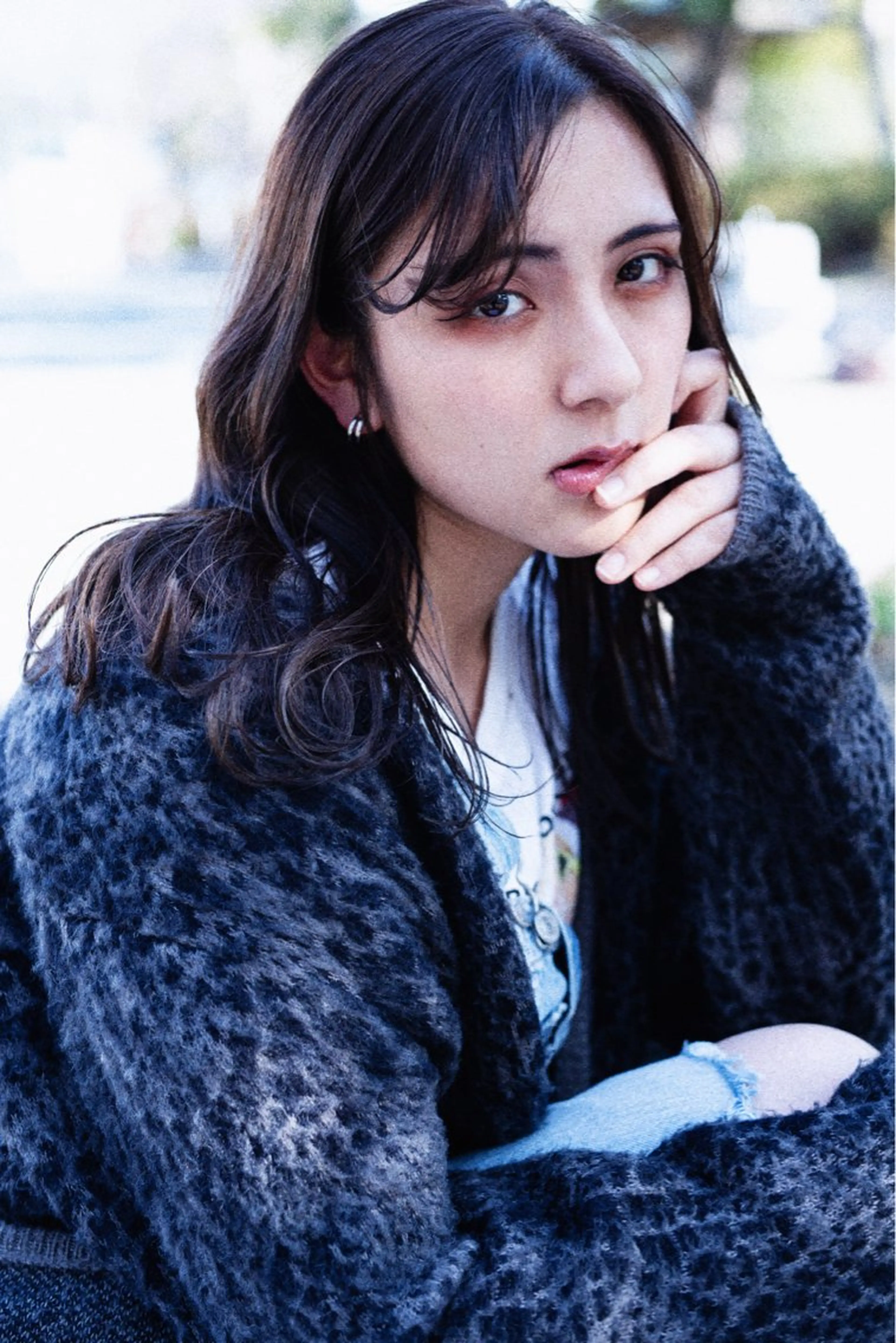 セミロング カラー グレージュ レイヤーカット トリートメント Chic シックのヘアスタイル