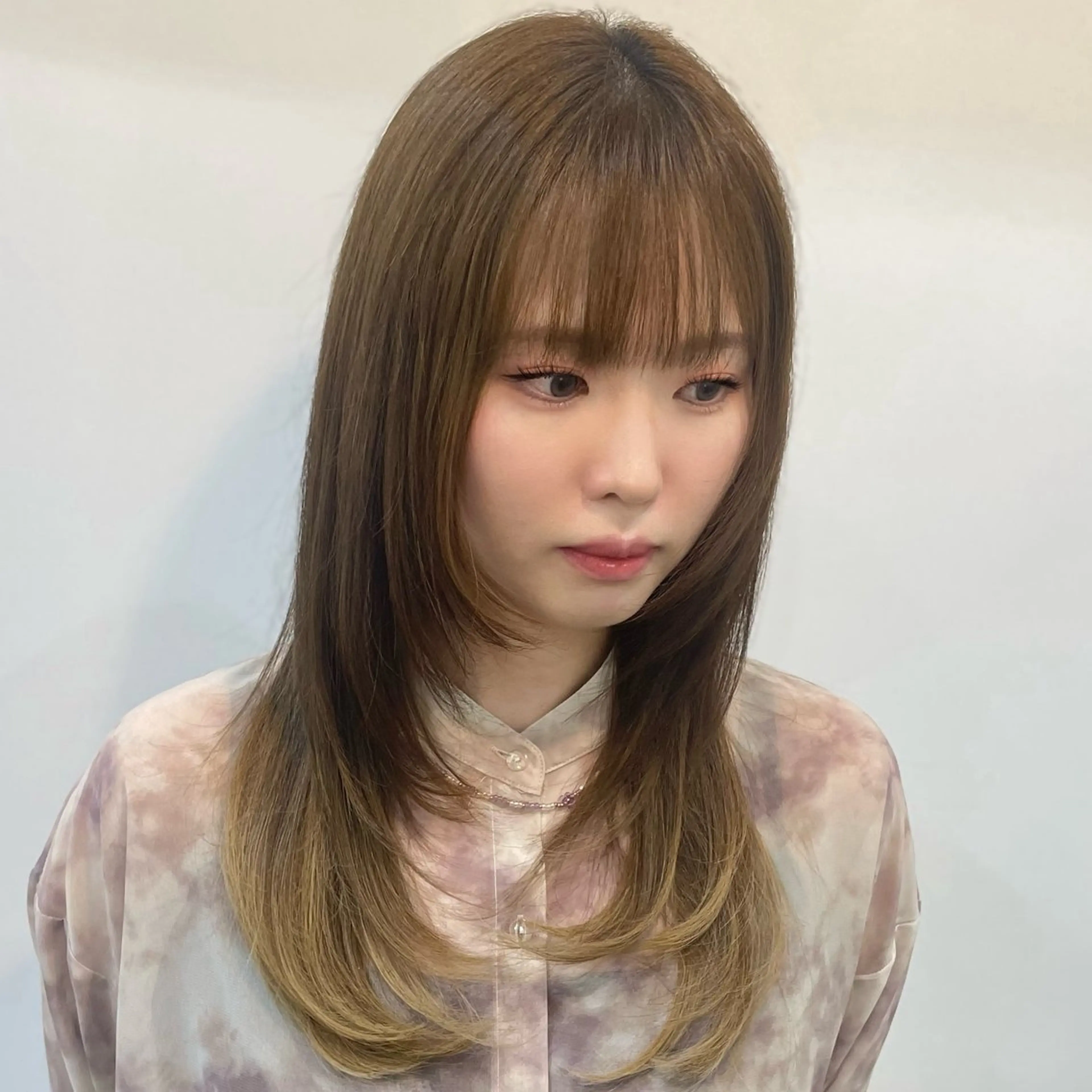 ロング カラー ヘアアレンジ 顔まわりレイヤー レイヤーカット サービス満足度 No1👑植田愛夕のヘアスタイル