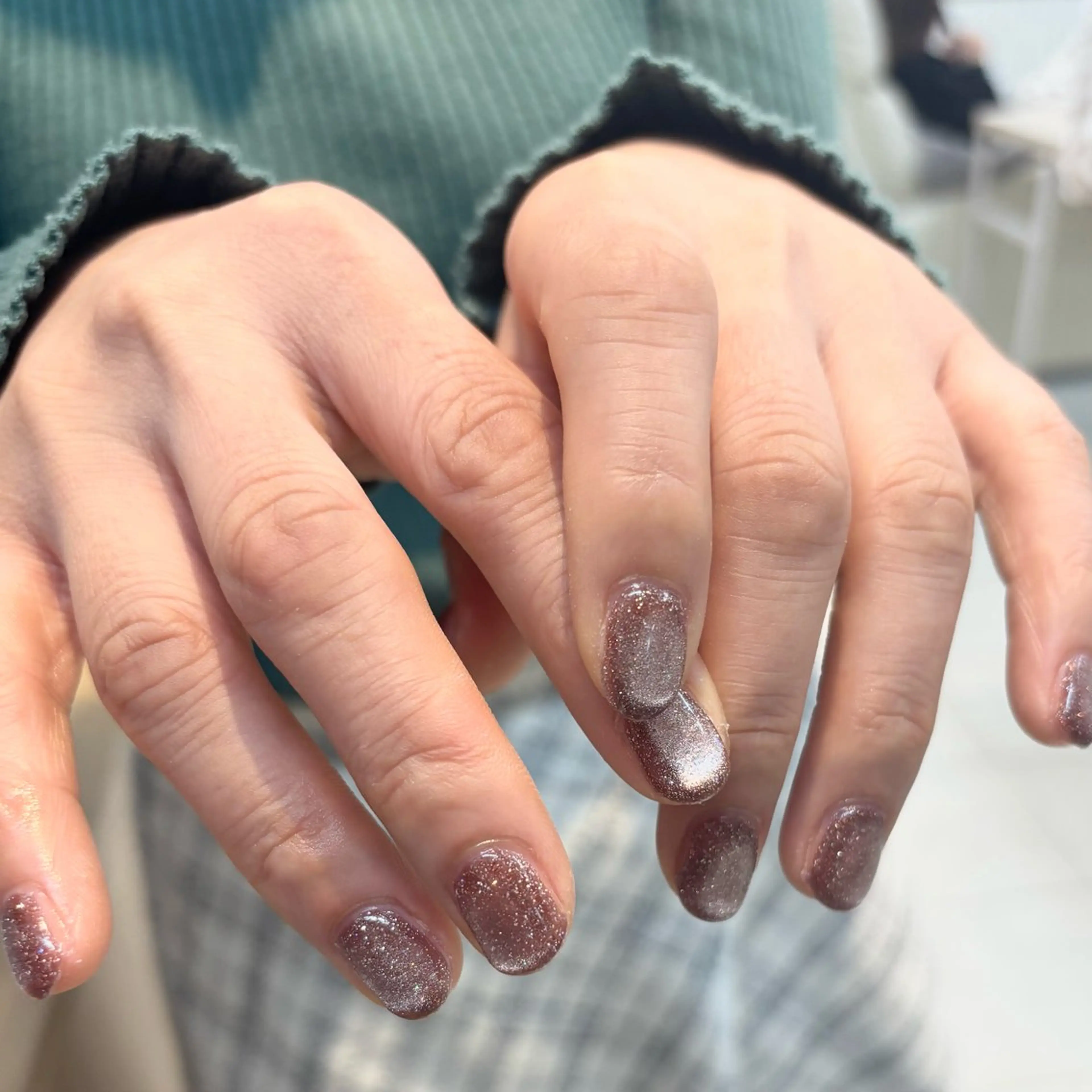 ネイル ブラウン フラッシュネイル マグネットネイル degº aiのネイルデザイン