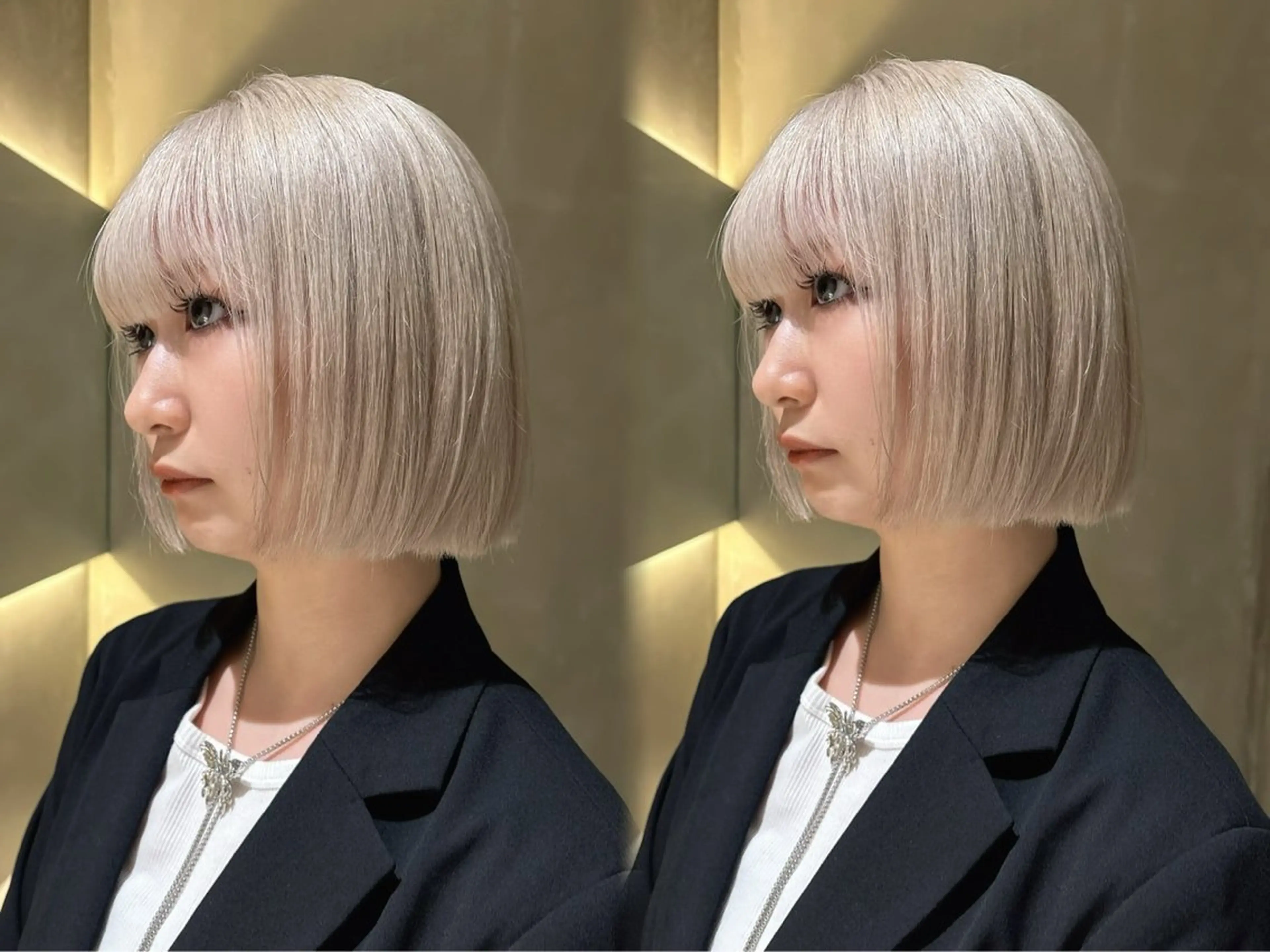 ミディアム カラー 似合わせカット カット ヘアカラー レイヤー/髪質改善 Lond ambreのヘアスタイル