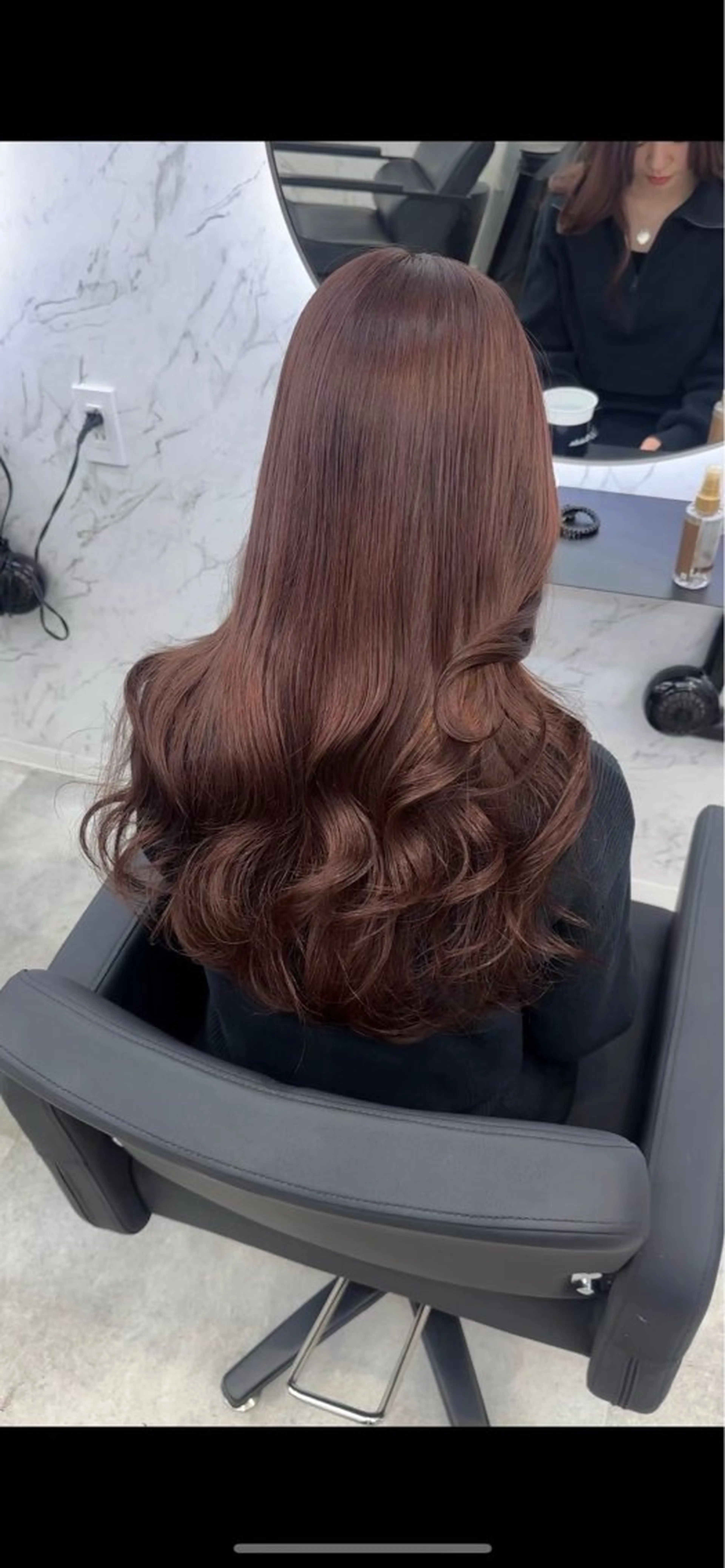 ロング カラー レッドカラー ヘアカラー トリートメント 韓国艶カラー 🇰🇷💎MIUのヘアスタイル