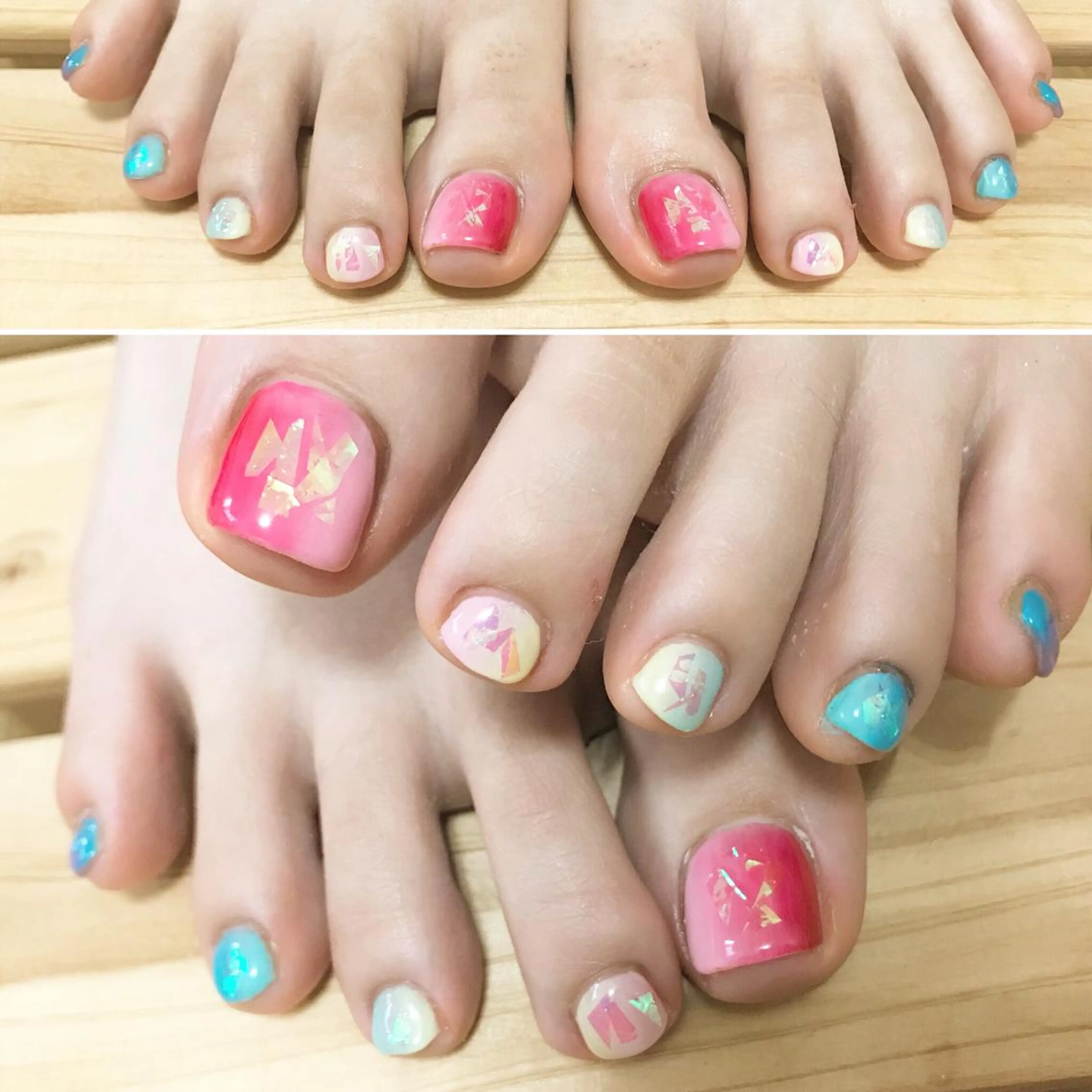 ネイル フットネイル グラデーション シンプルネイル 春ネイル 夏ネイル ネイル フフラ所属・nail fufla ♡yamane♡のネイルデザイン
