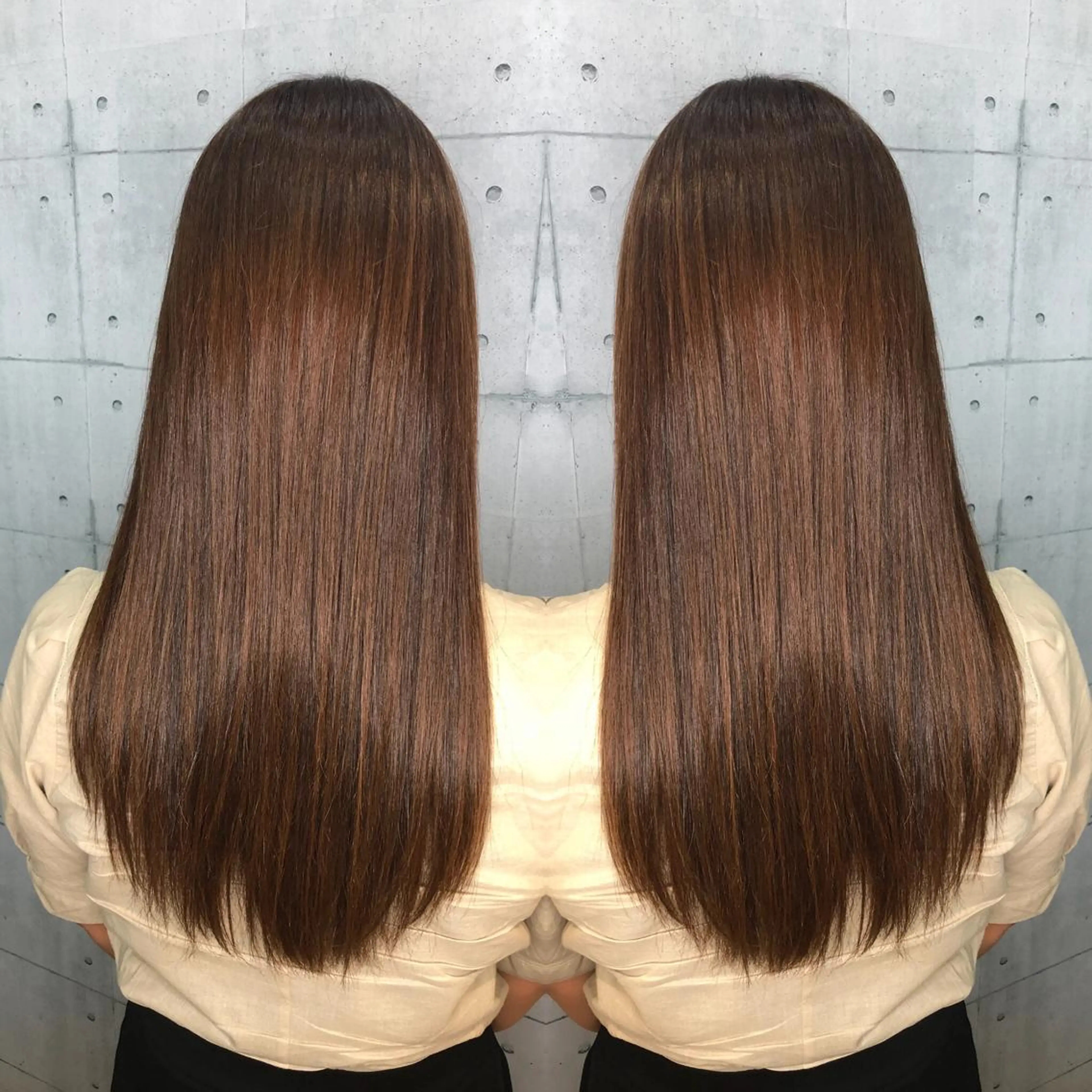 ロング カラー 金沢 広美のヘアスタイル