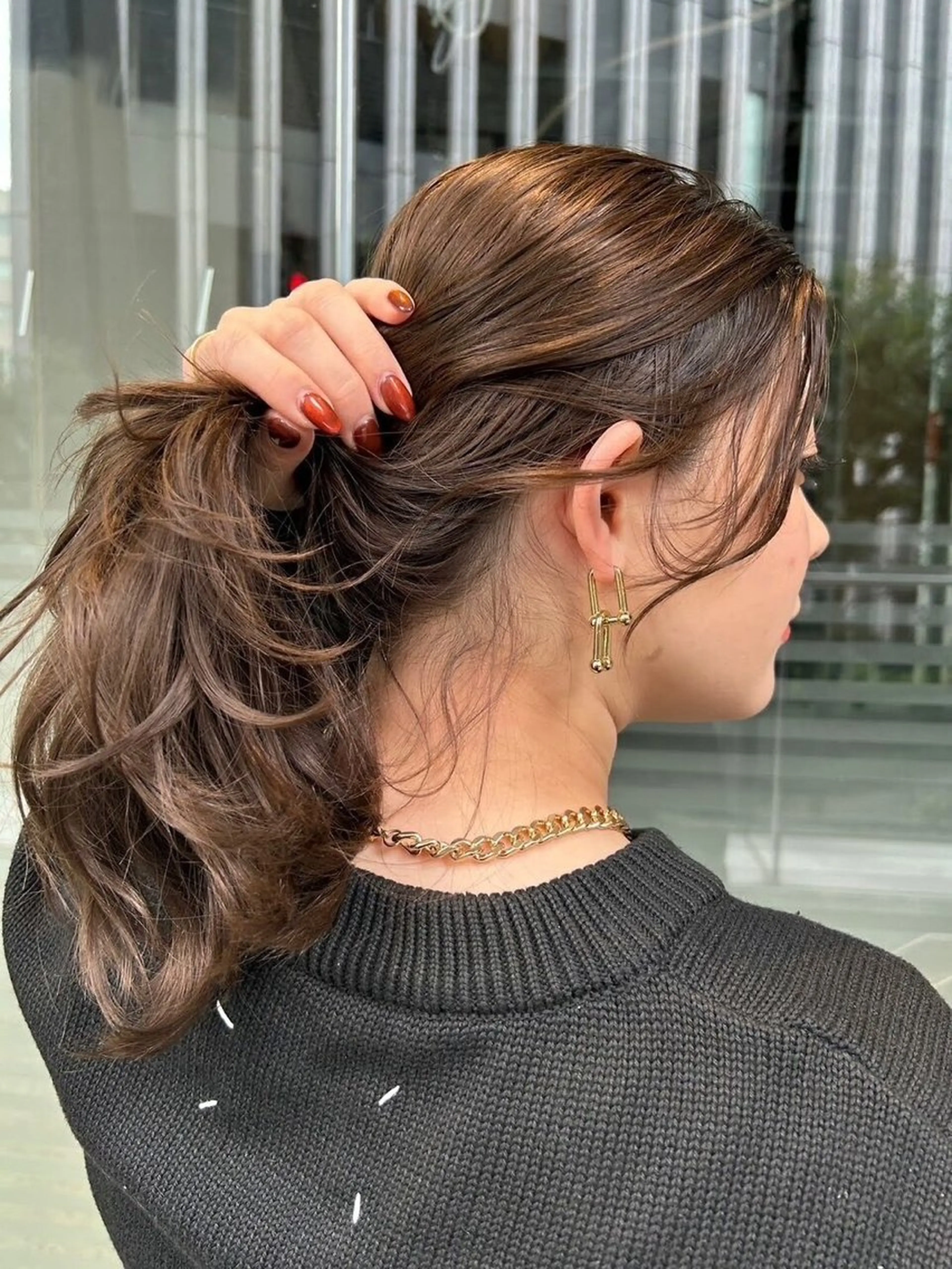 ロング 酸性ストレート 青木優磨のヘアスタイル