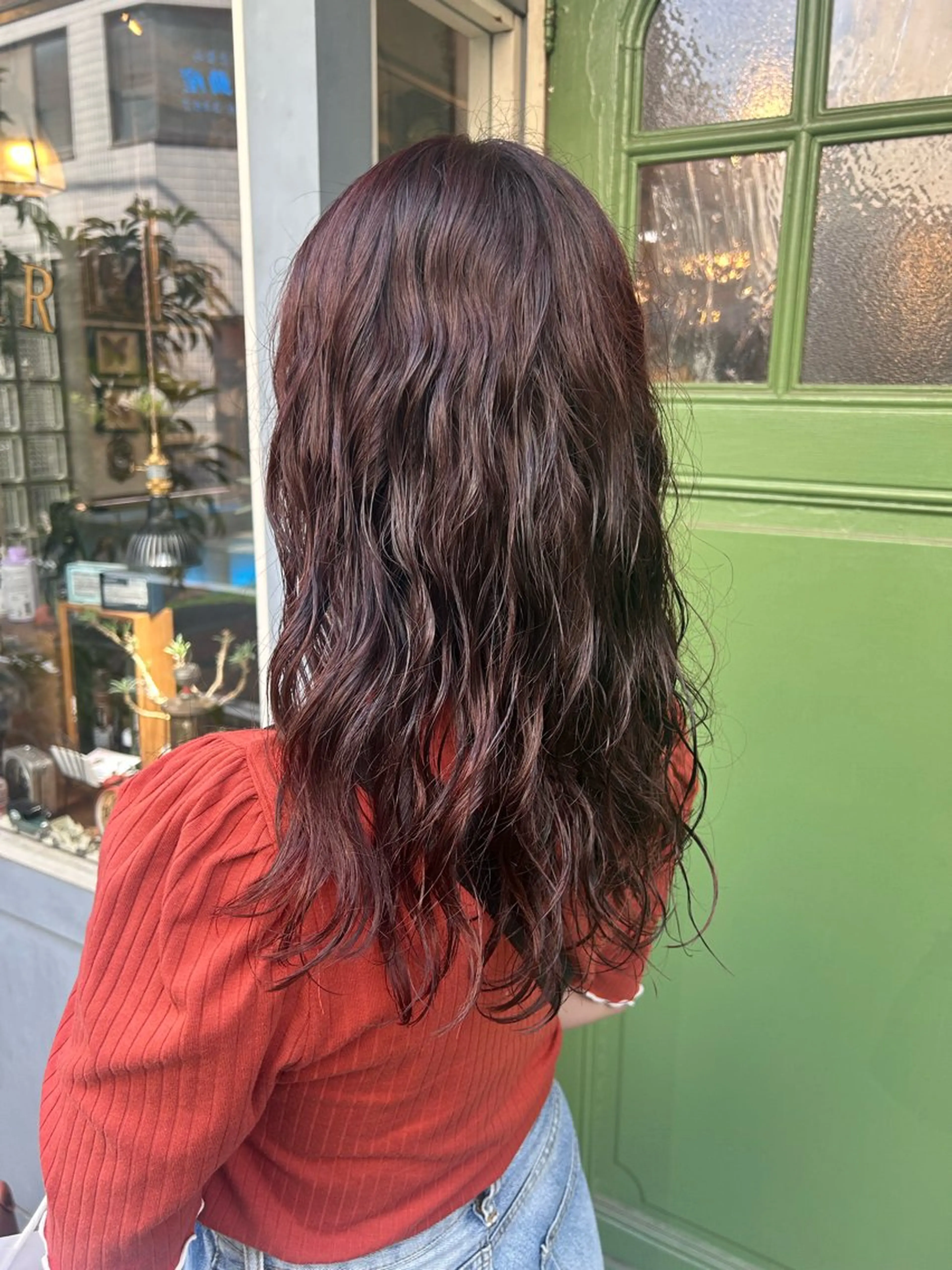 ロング パーマ カット ヘアカラー トリートメント ヘッドスパ 清水千優/パーマ/透 明感カラー/メンズのヘアスタイル