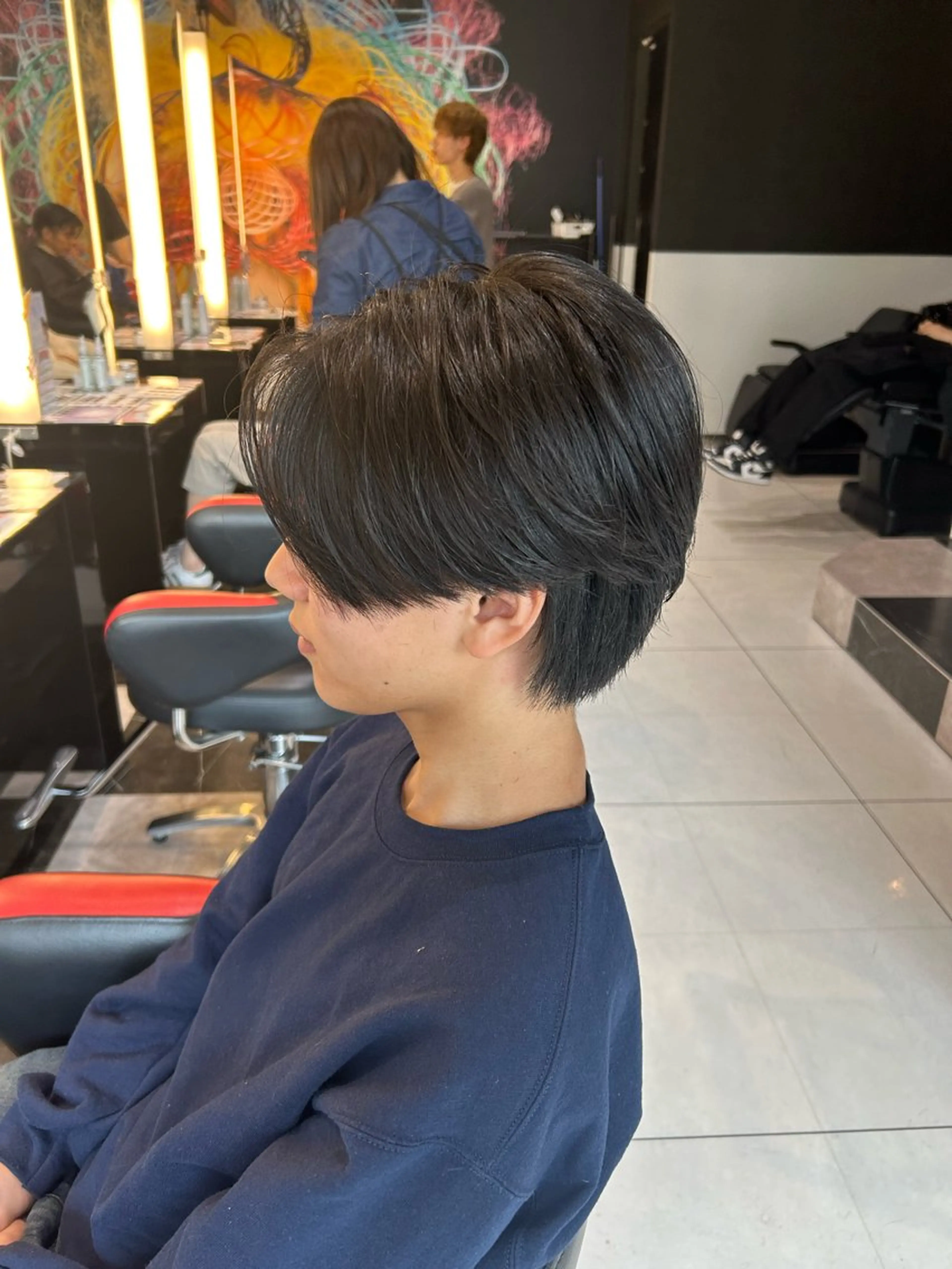 ショート パーマ メンズ メンズパーマ 顔周りカット ニュアンスパーマ 永田 雄真のヘアスタイル