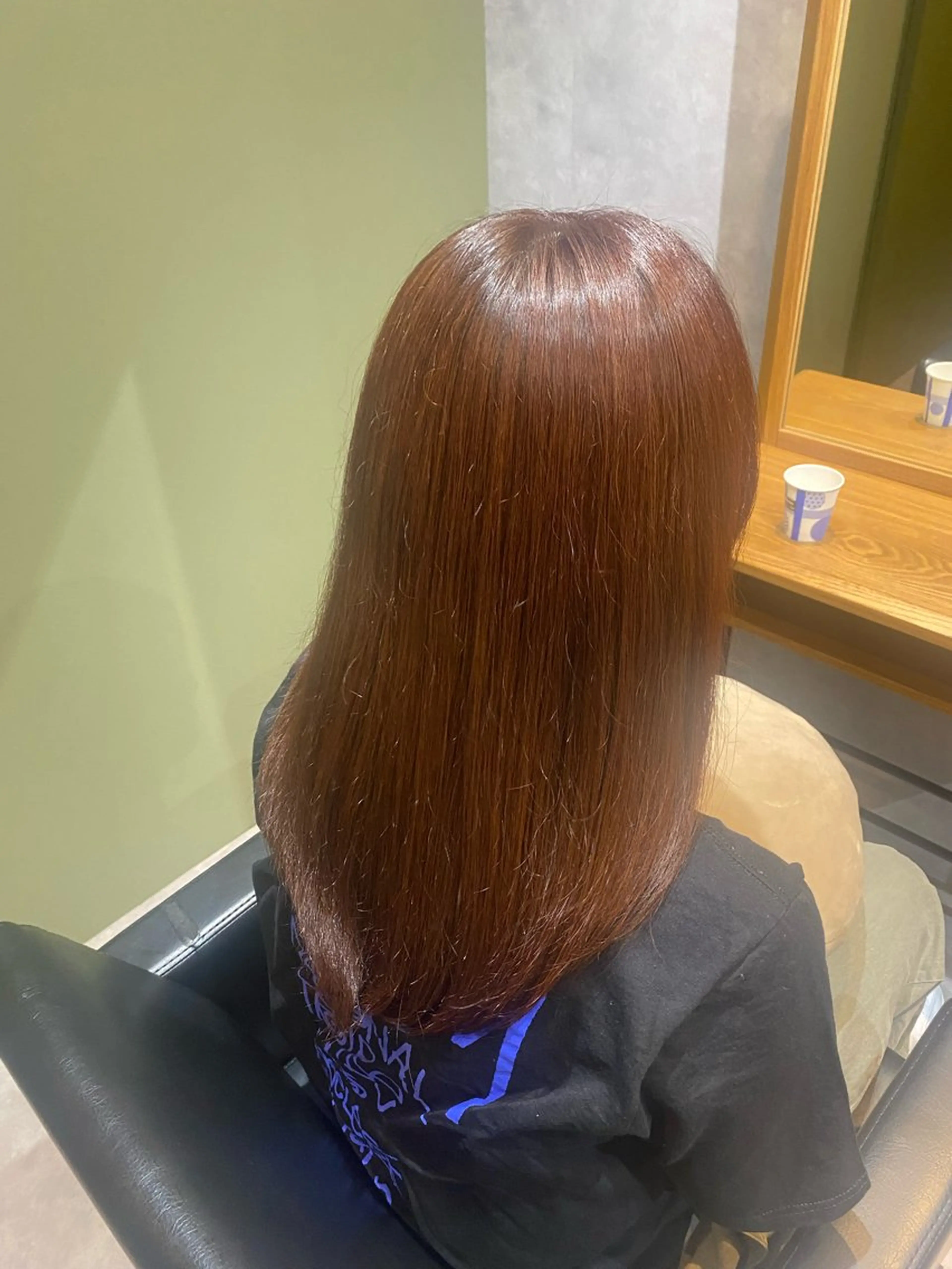 ロング カラー ブラウンカラー オレンジ オレンジブラウン 一ノ谷 優妃のヘアスタイル