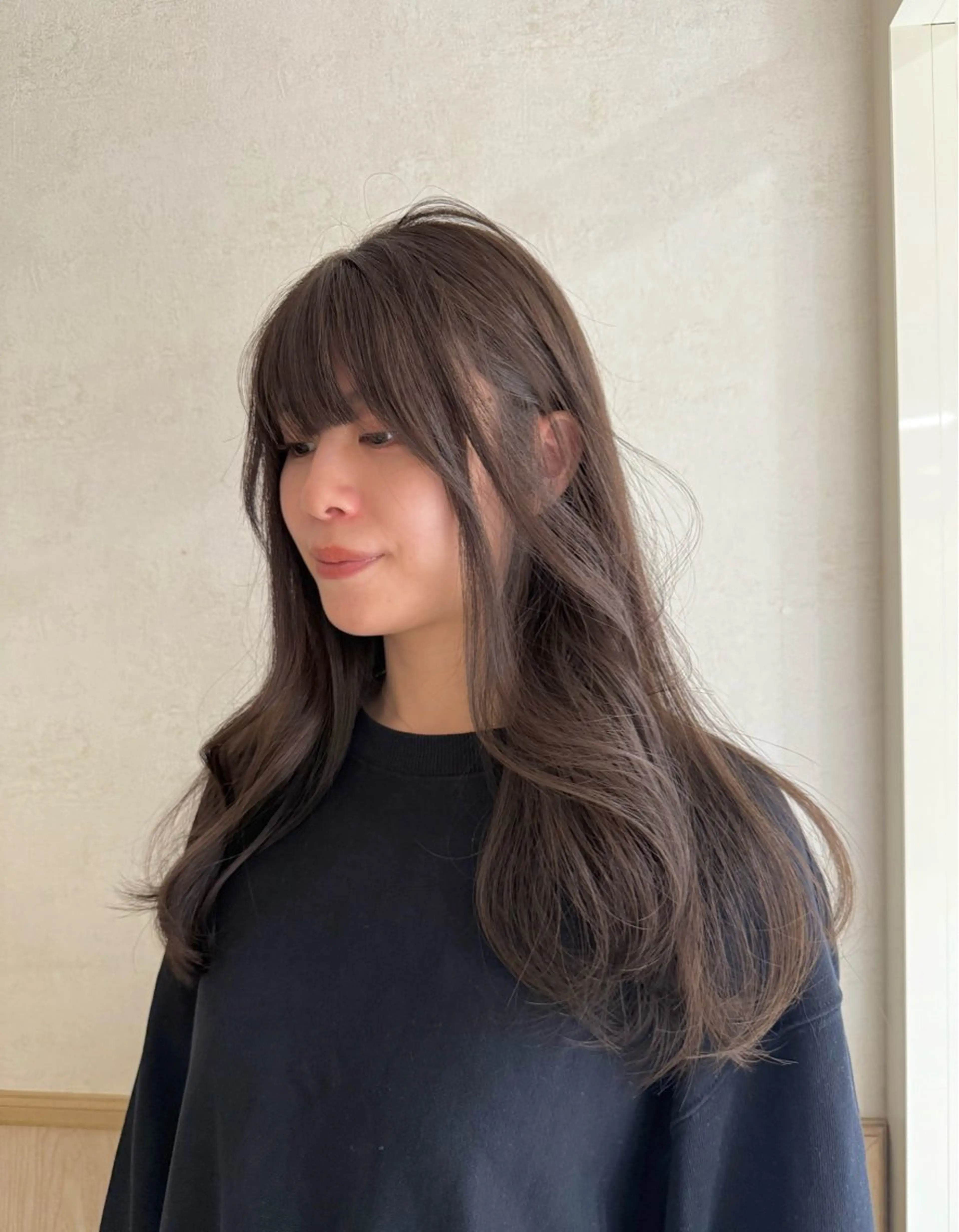 ロング ヘアカラー 🧶透明感カラー/ Yuzu/ベージュのヘアスタイル