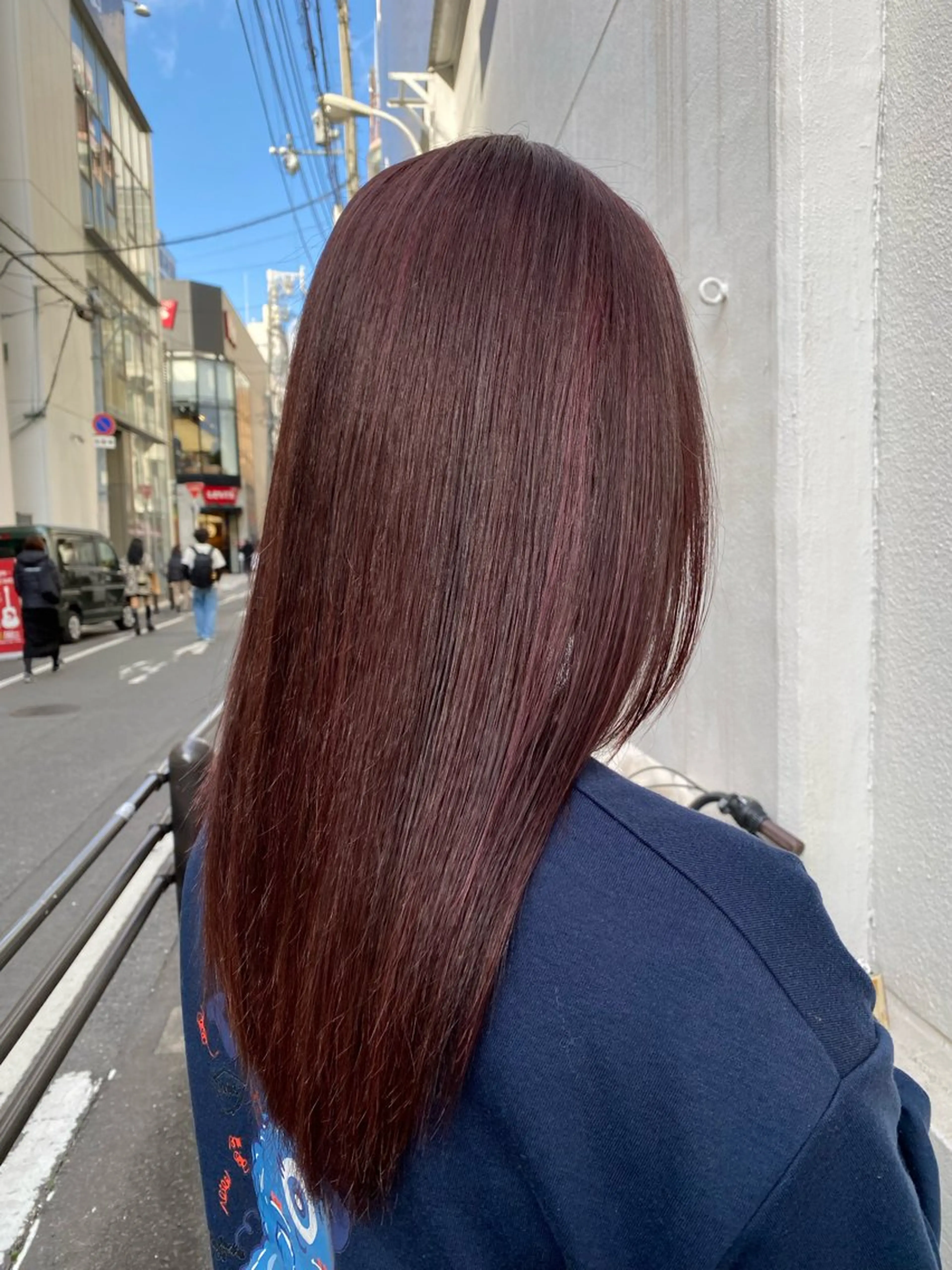 セミロング ヘアカラー GLOSS 心斎橋 山上のヘアスタイル