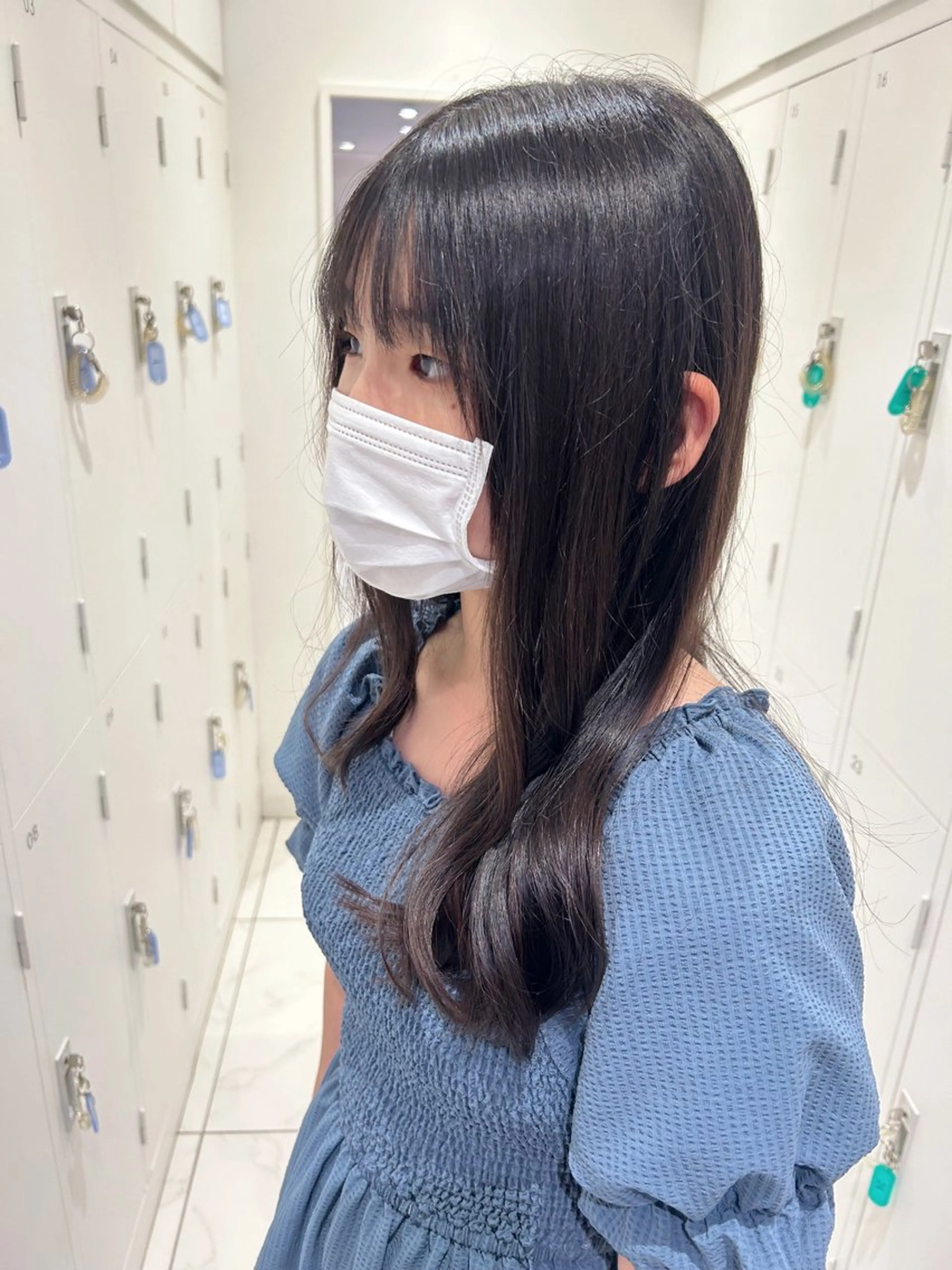 前髪縮毛矯正＋ブロー＋指名料金の写真