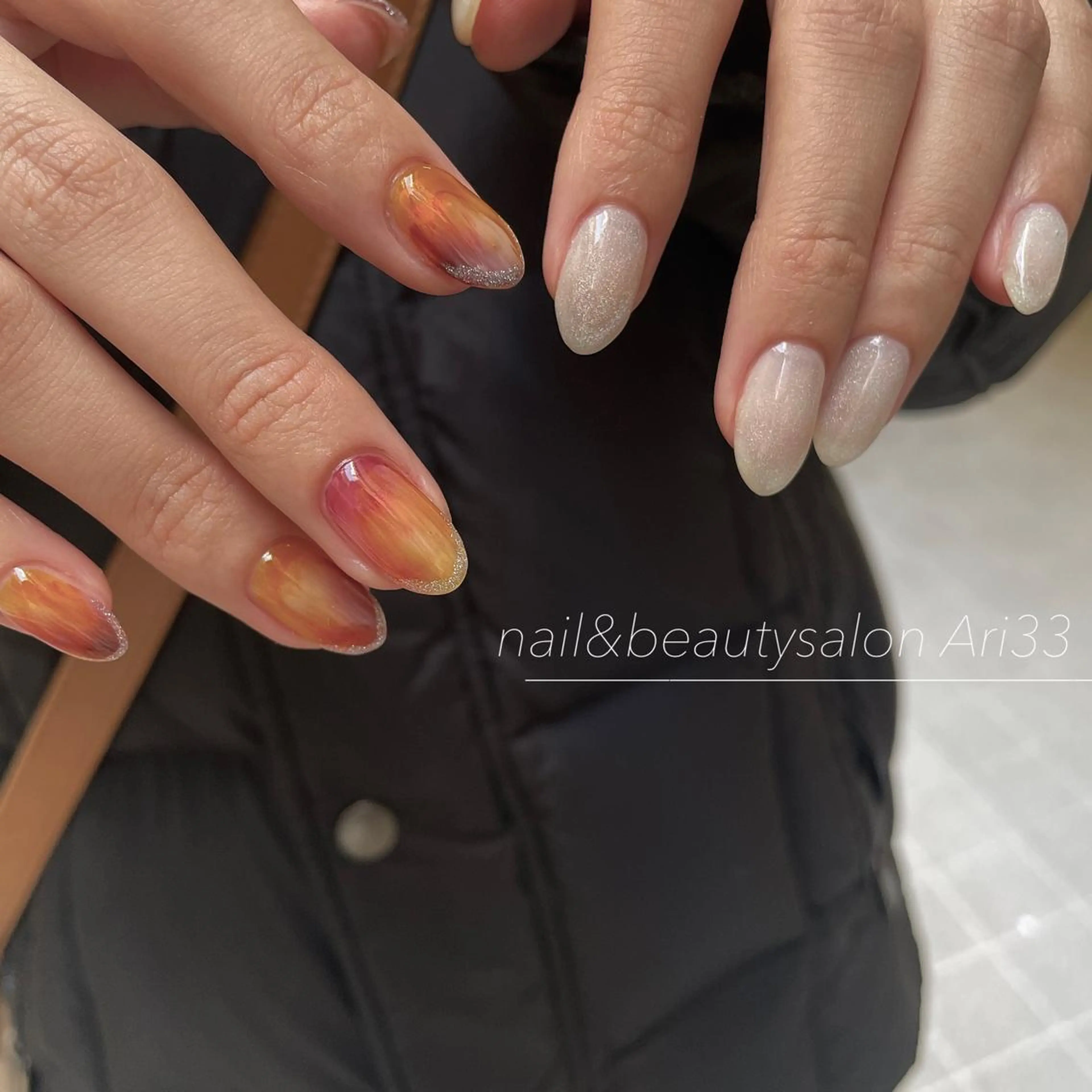ネイル フラッシュネイル フレンチネイル マグネットネイル ニュアンスネイル ハンドネイル プライベートサロン Ari33nailのネイルデザイン