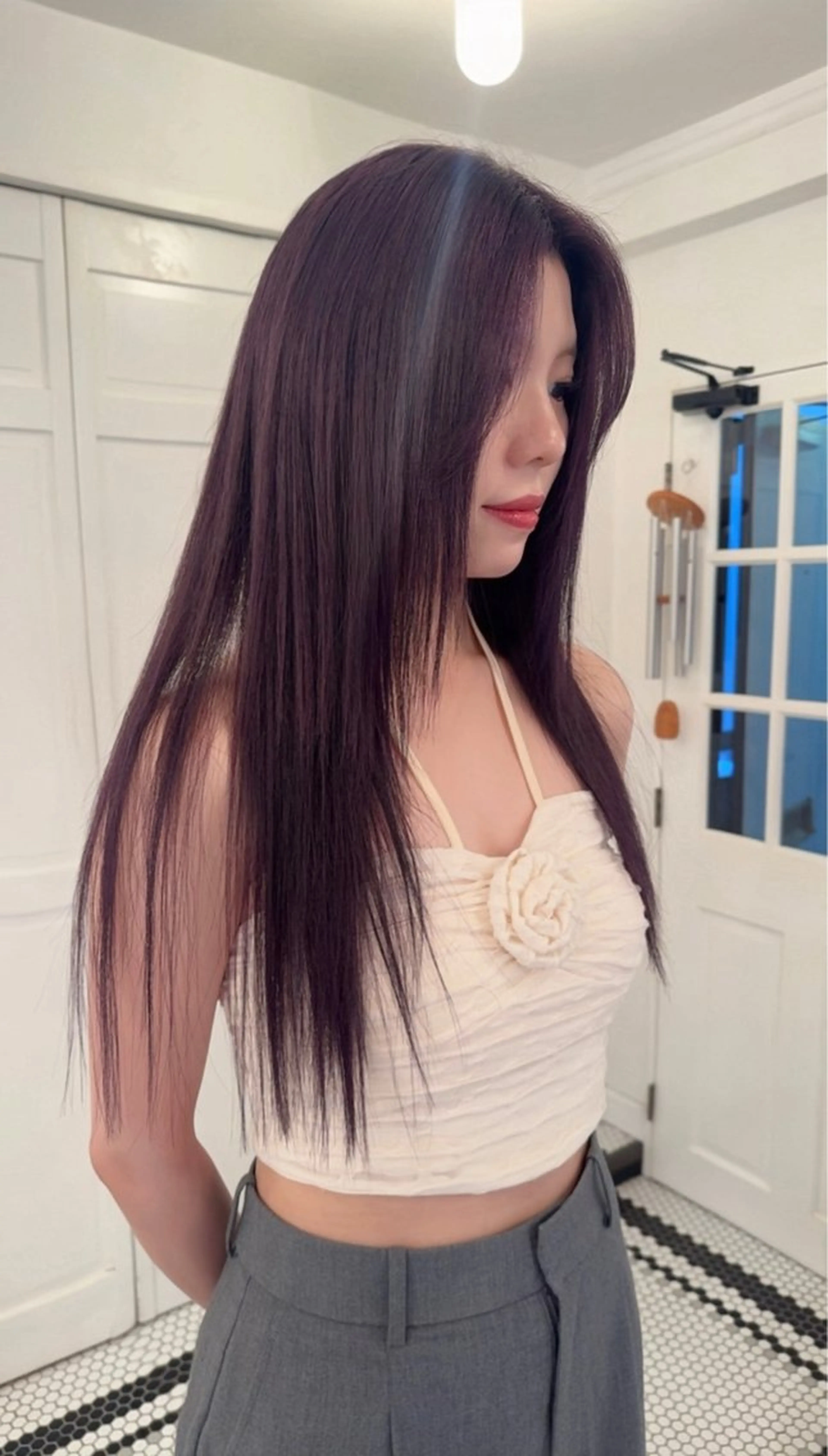 カラー ヘアカラー ブリーチカラー🎀 韓国風/寺門美優のヘアスタイル