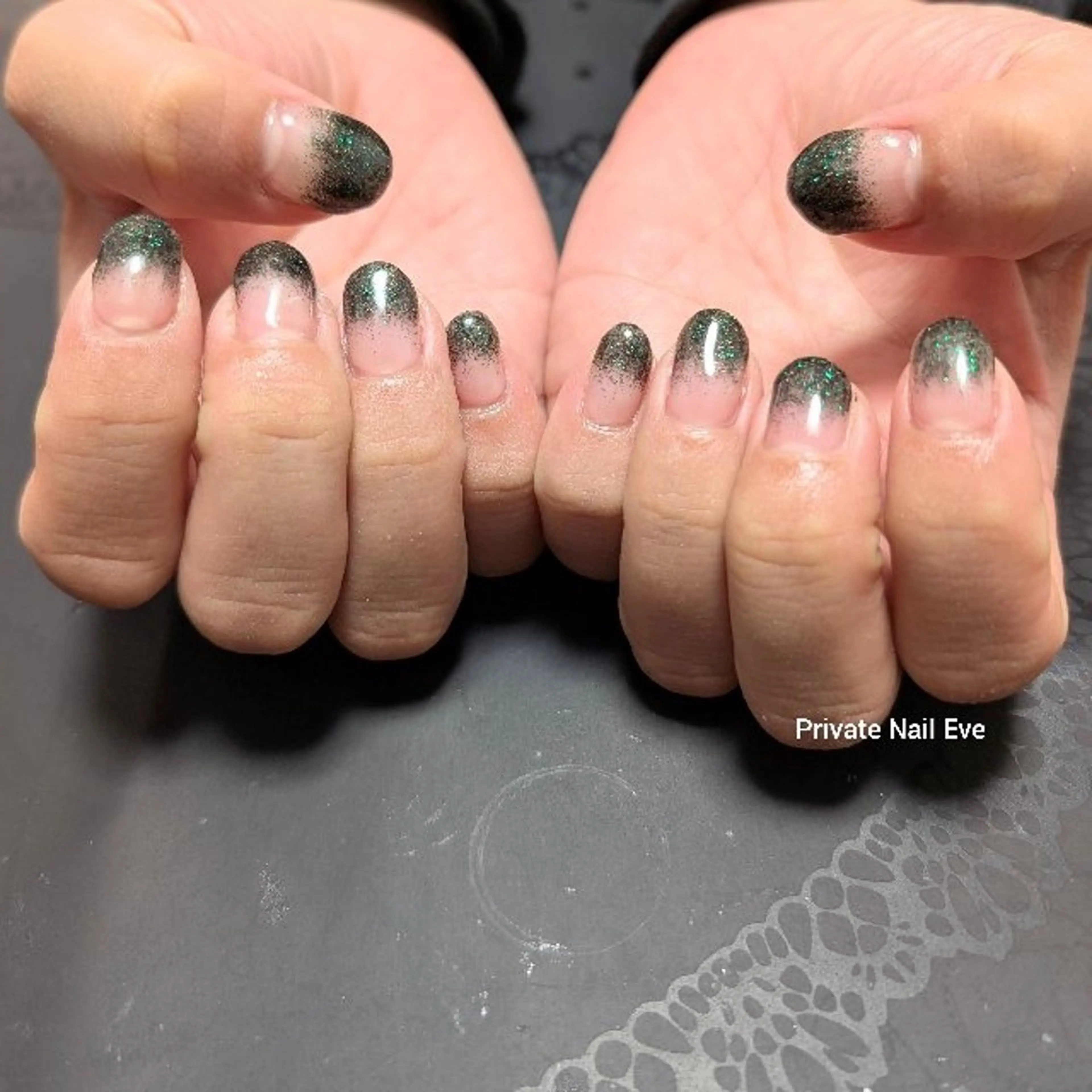 ネイル グラデーション ラメ(グリッター) ラメグラデーション ハンドネイル ネイル junkoのネイルデザイン