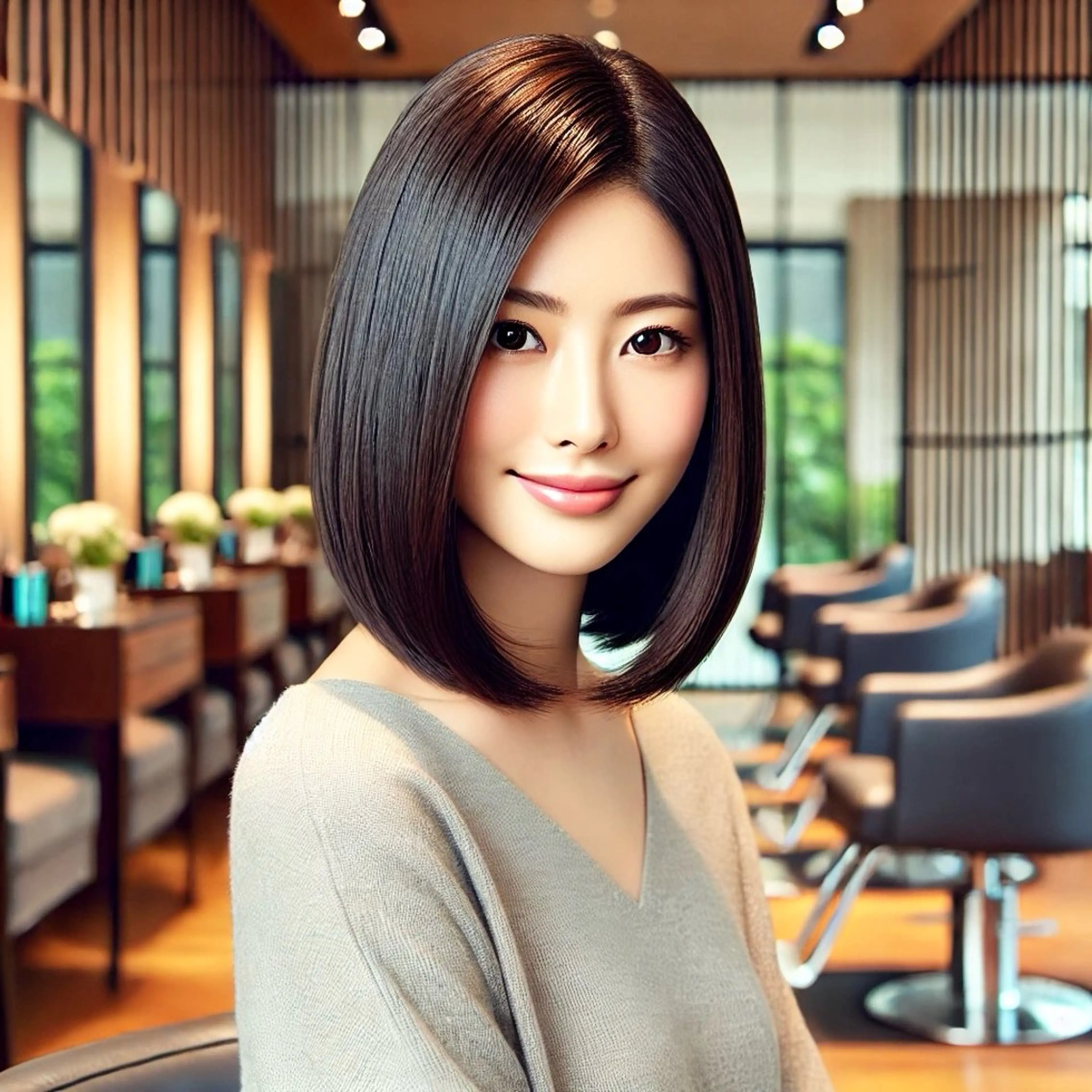 セミロング 神谷 千明のヘアスタイル