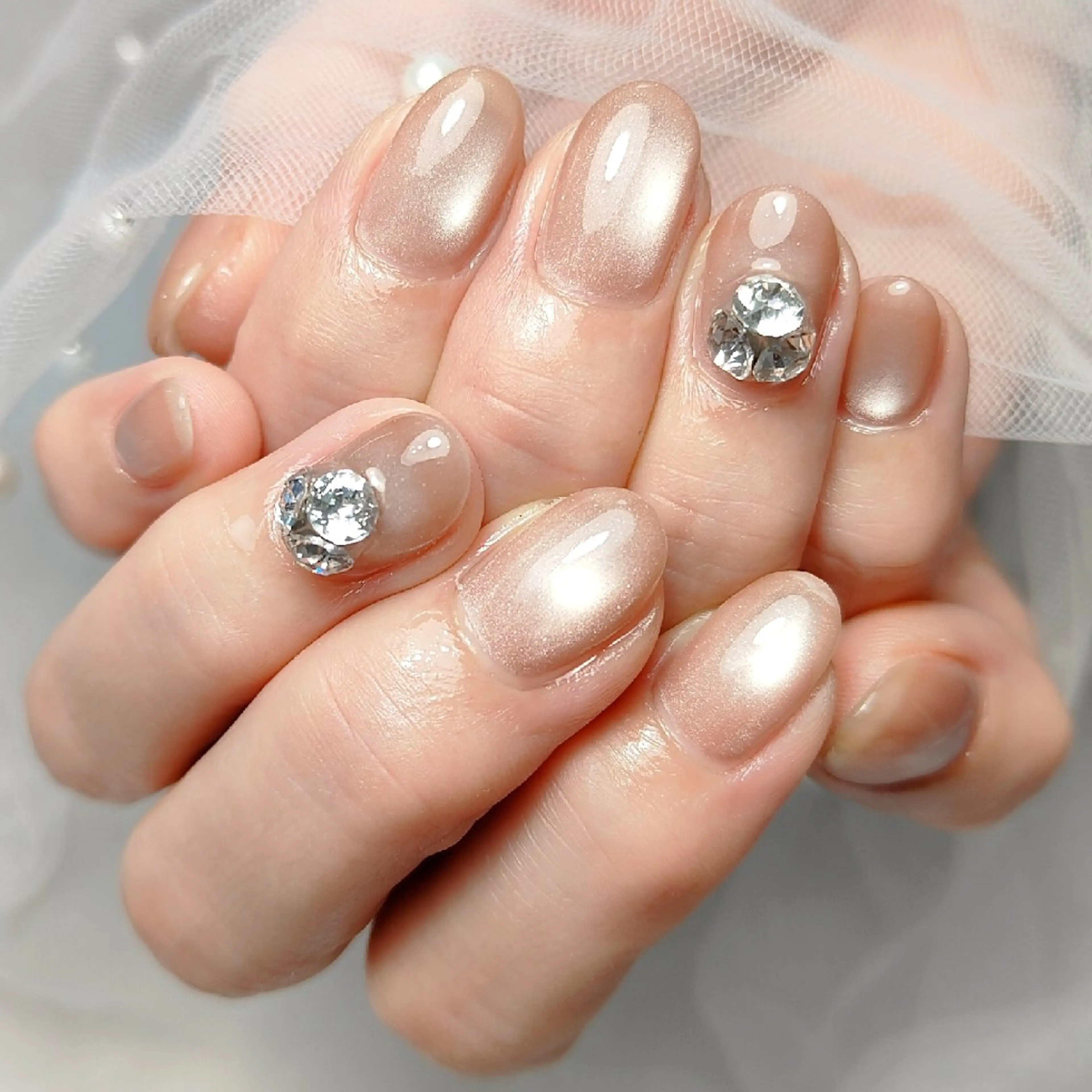 ネイル マグネットネイル ハンドネイル CLEAR NAILのネイルデザイン