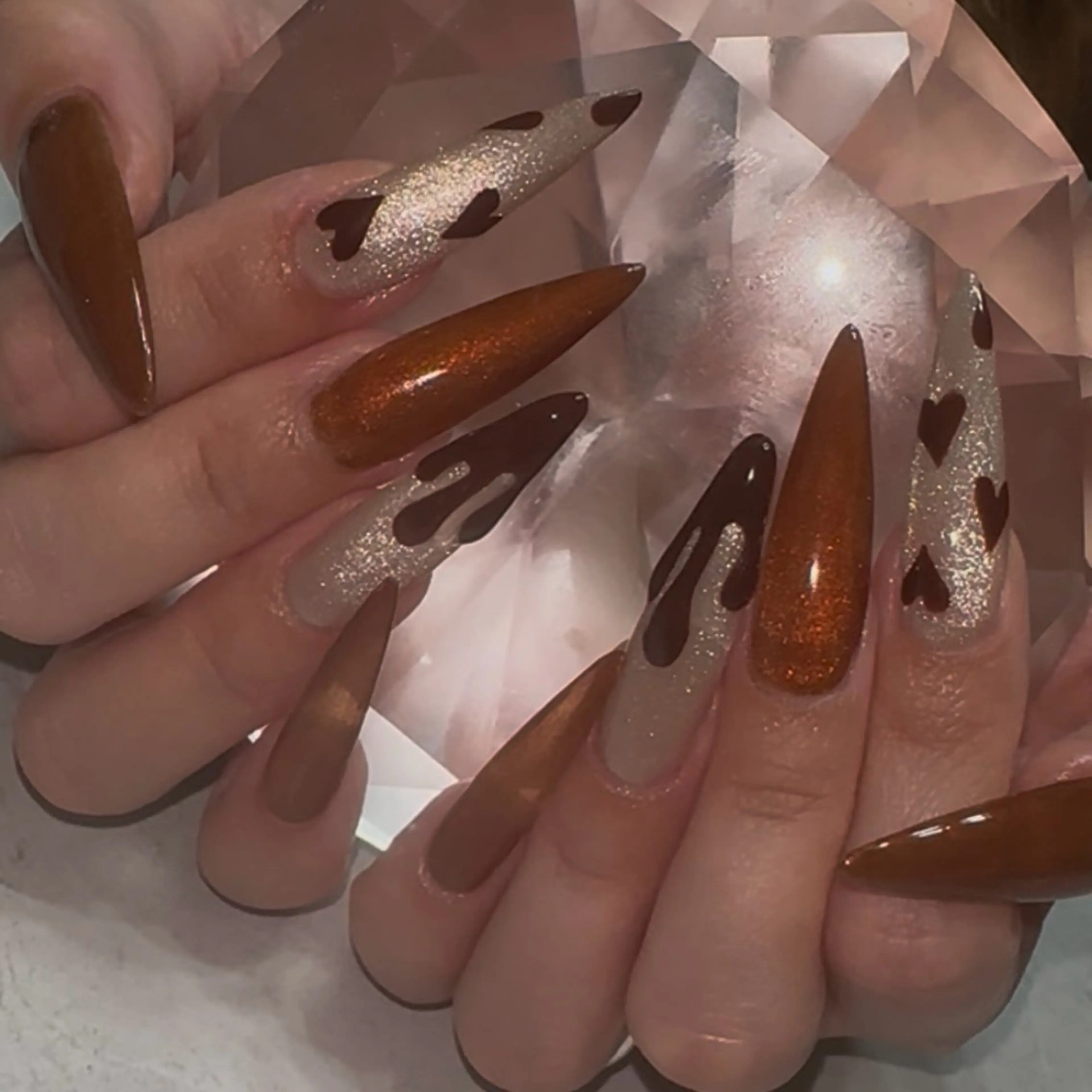 ネイル バレンタイン ハンドネイル Nailsalon Clairのネイルデザイン