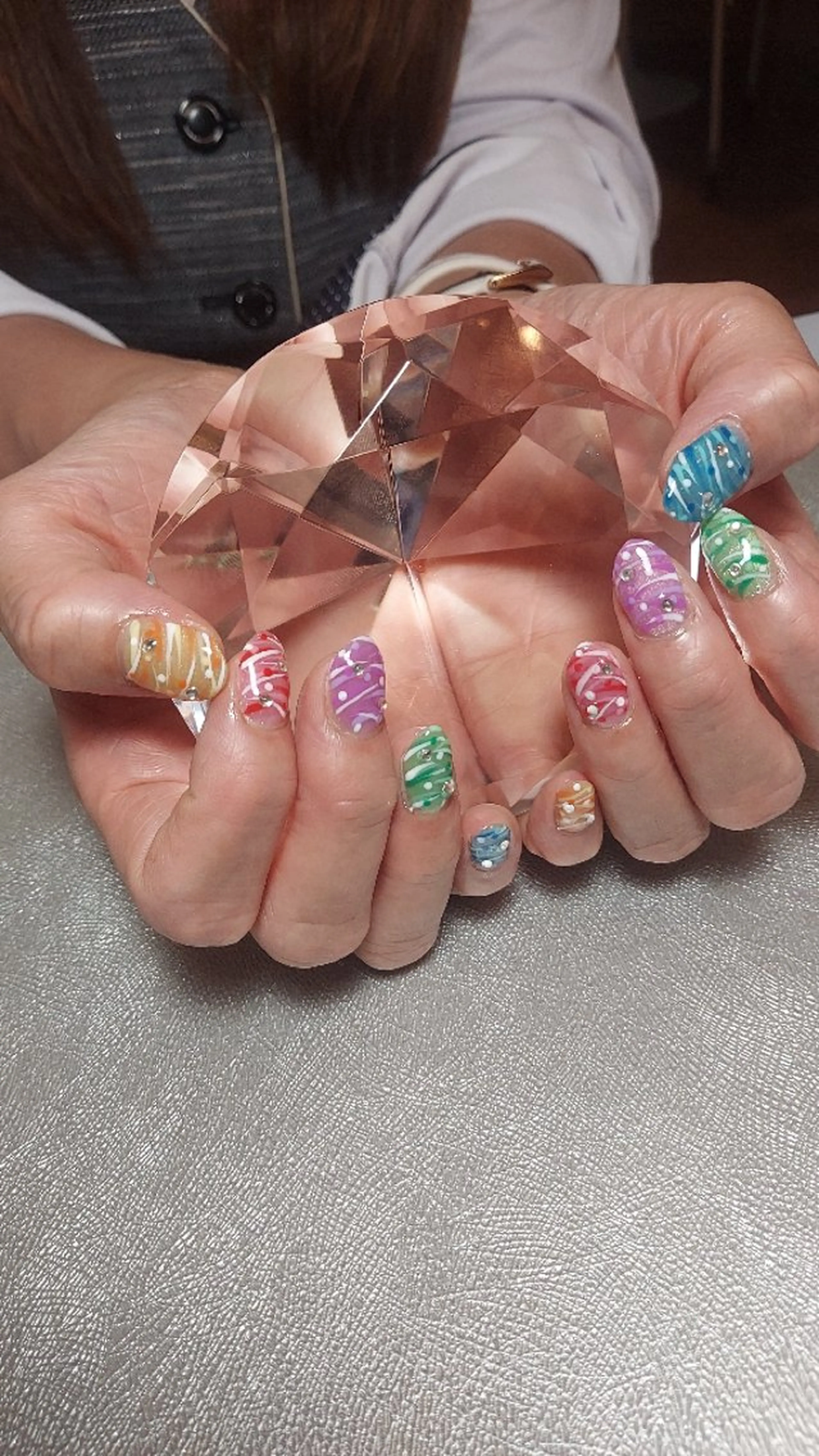 ネイル ヨーヨーネイル とりごえ さおりのネイルデザイン