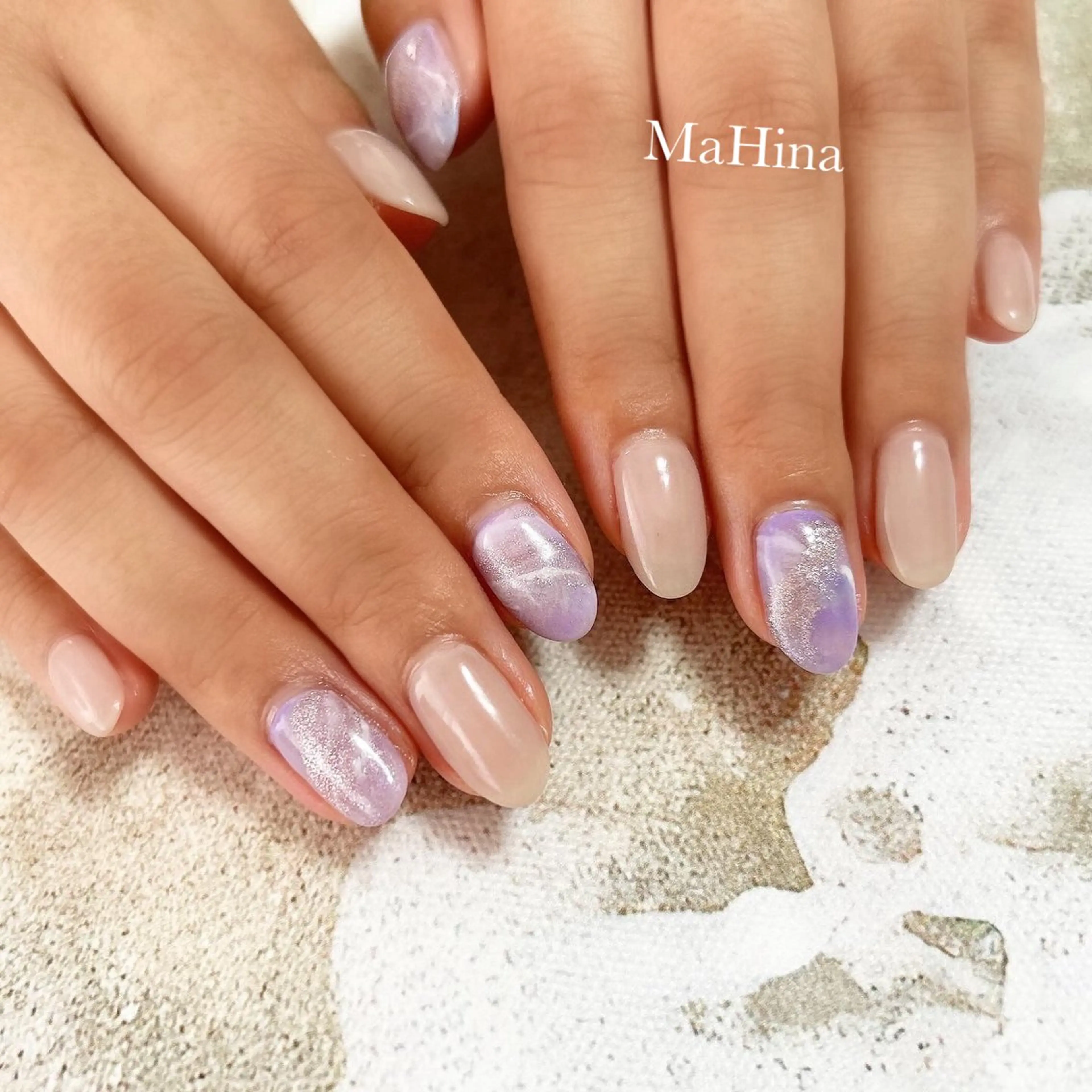 ネイル ジェルネイル マグネットネイル ニュアンスネイル 春ネイル 夏ネイル Healing Salon...MaHina(マヒナ)所属・MaHina🌙 salonのネイルデザイン