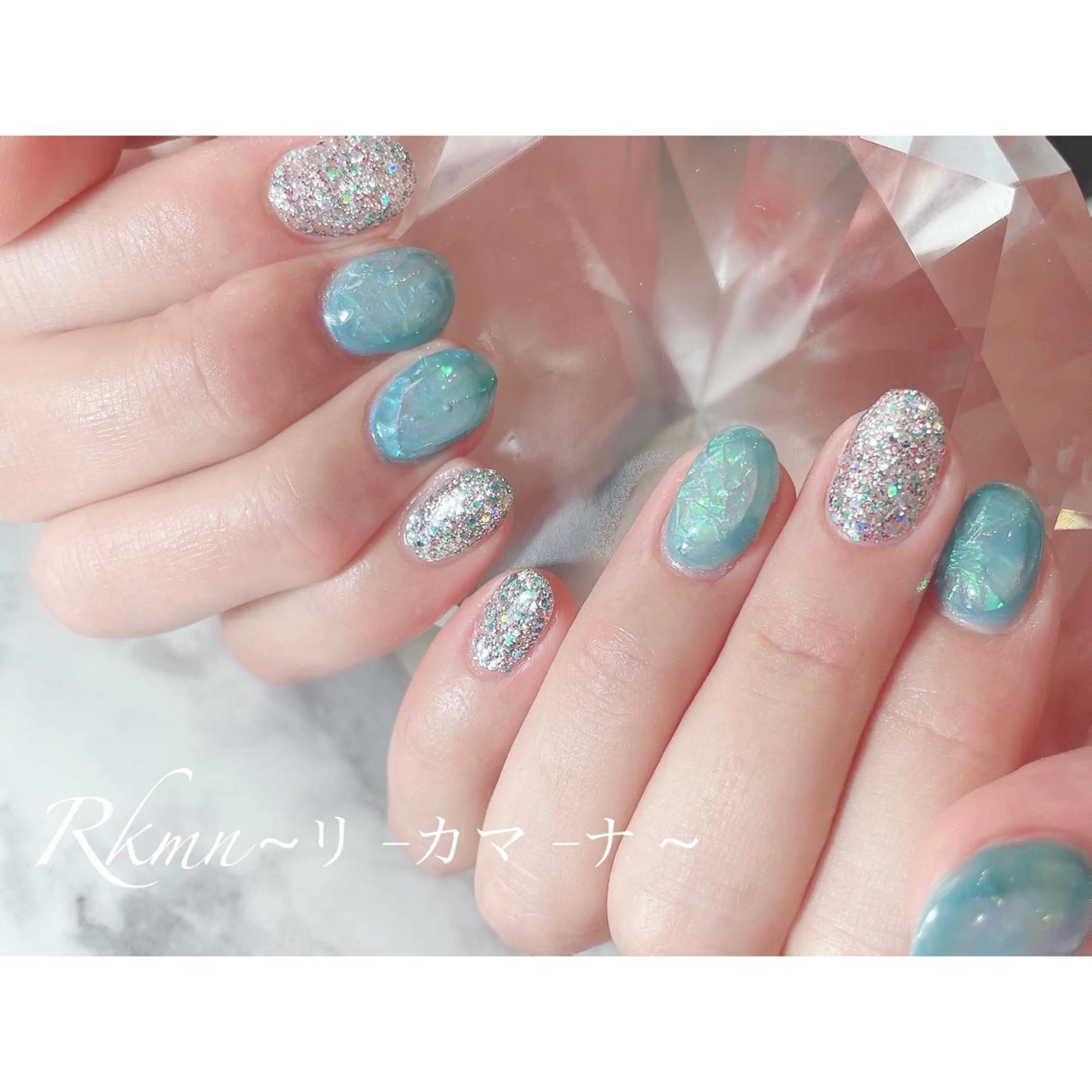 ネイル アートネイル フレンチネイル ジェルネイル グラデーション 氷ネイル・うるうるネイル ハンドネイル フットネイル ハンドケア Rkmn ~リ-カマ-ナ~のネイルデザイン