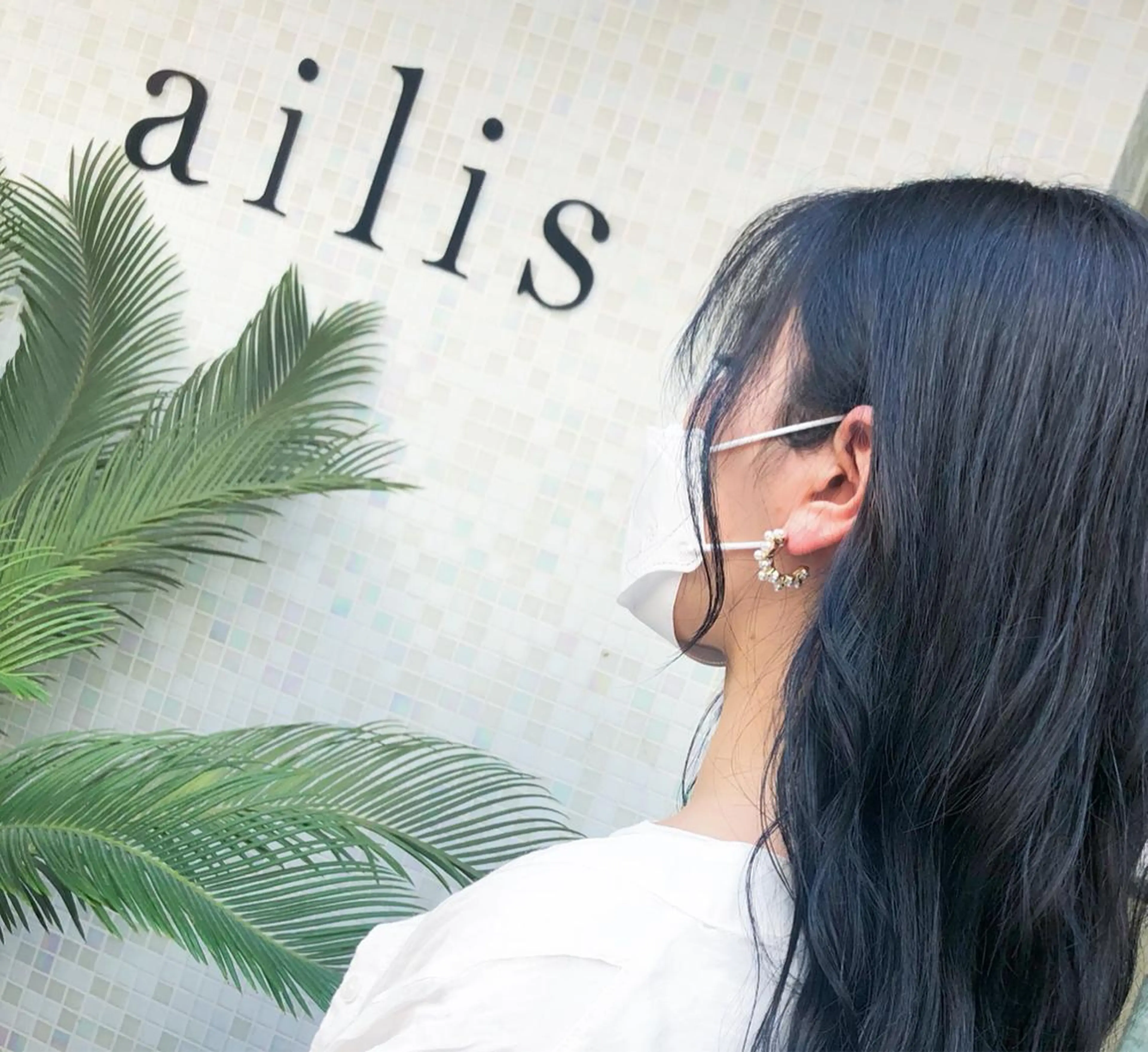 ロング カラー ヘアアレンジ 黒髪 ブルーカラー ブルーブラック サービス満足度 No1👑植田愛夕のヘアスタイル