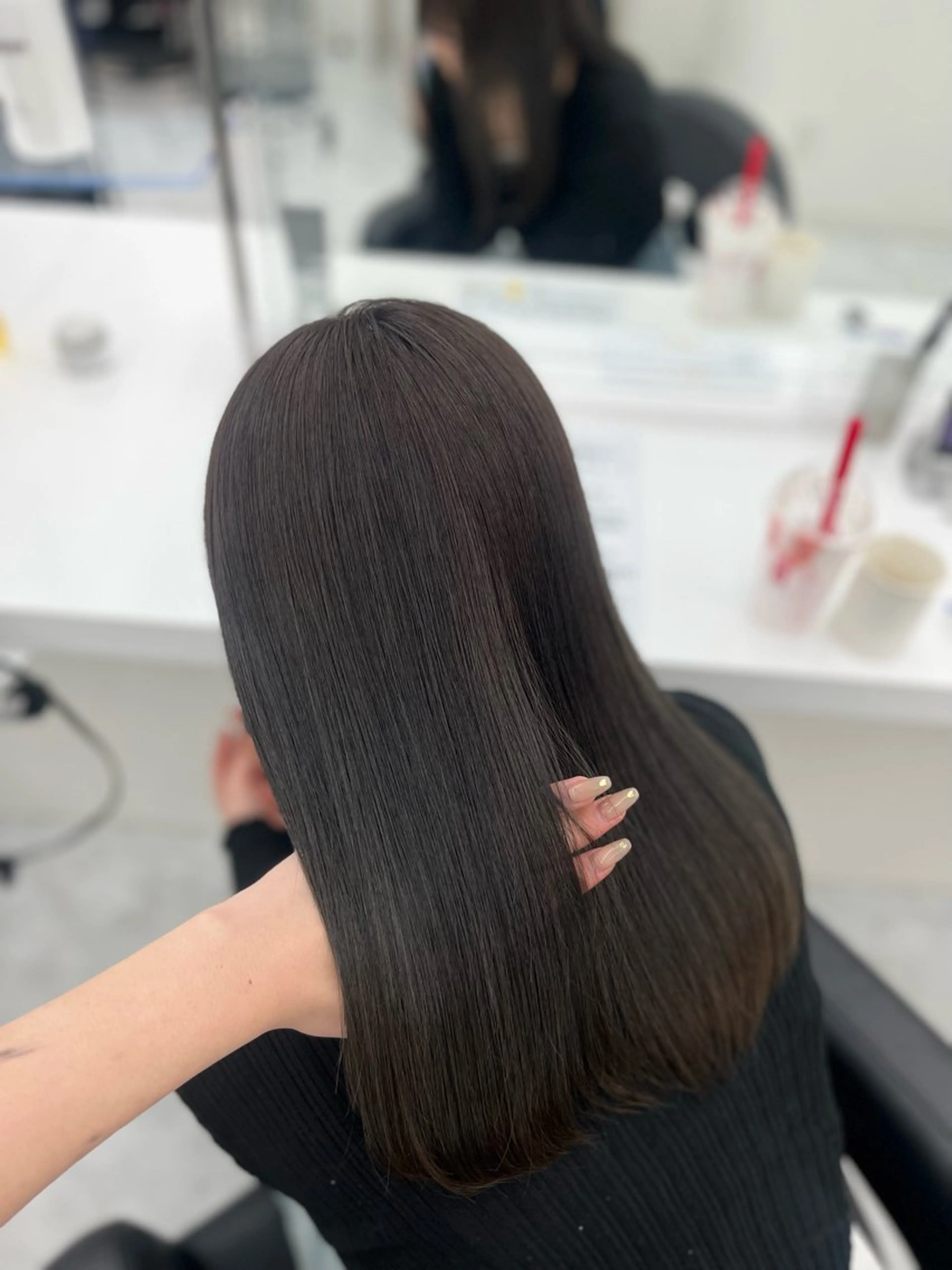 セミロング ヘアカラー トリートメント ヘッドスパ ヘアセット ♡ナチュラルガーリー ♡ベージュ♡RINAのヘアスタイル