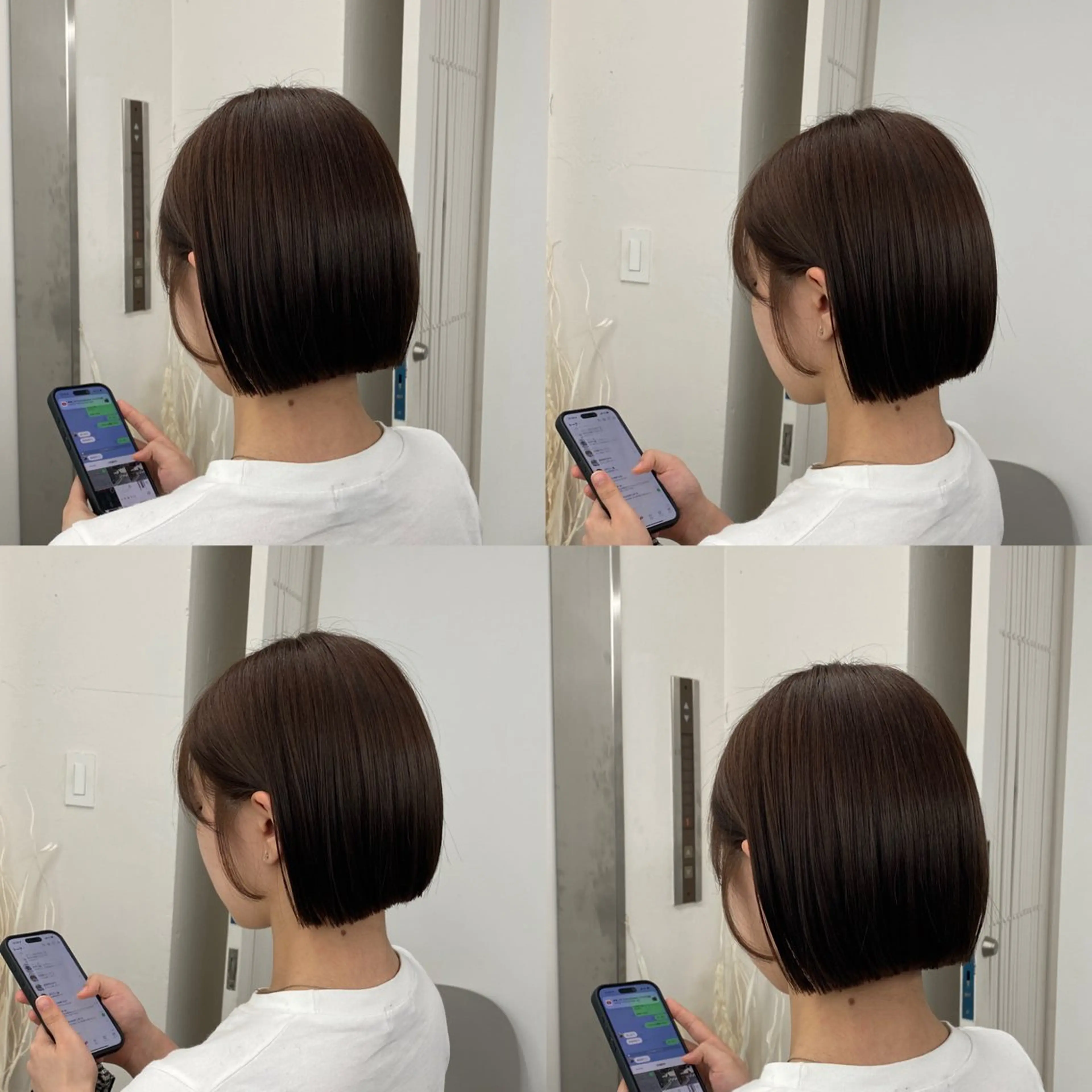 ショート カラー 韓国風ヘア 小顔カット カット ヘアカラー トリートメント 江坂トレンド韓国風 髪質改善shinoのヘアスタイル