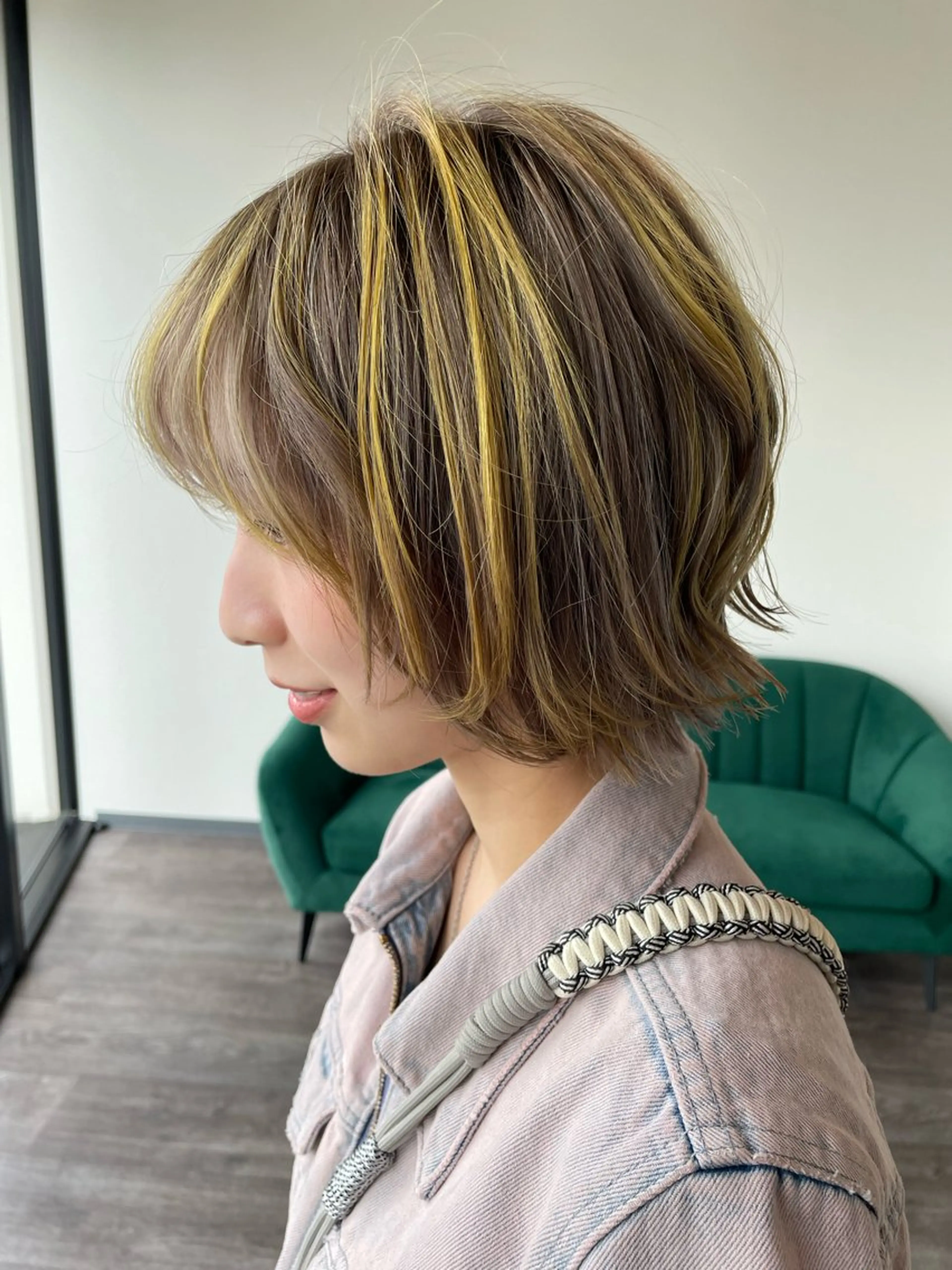 ショート カラー 艶カラー🌙縮毛矯正 /ボブ【Reina】のヘアスタイル