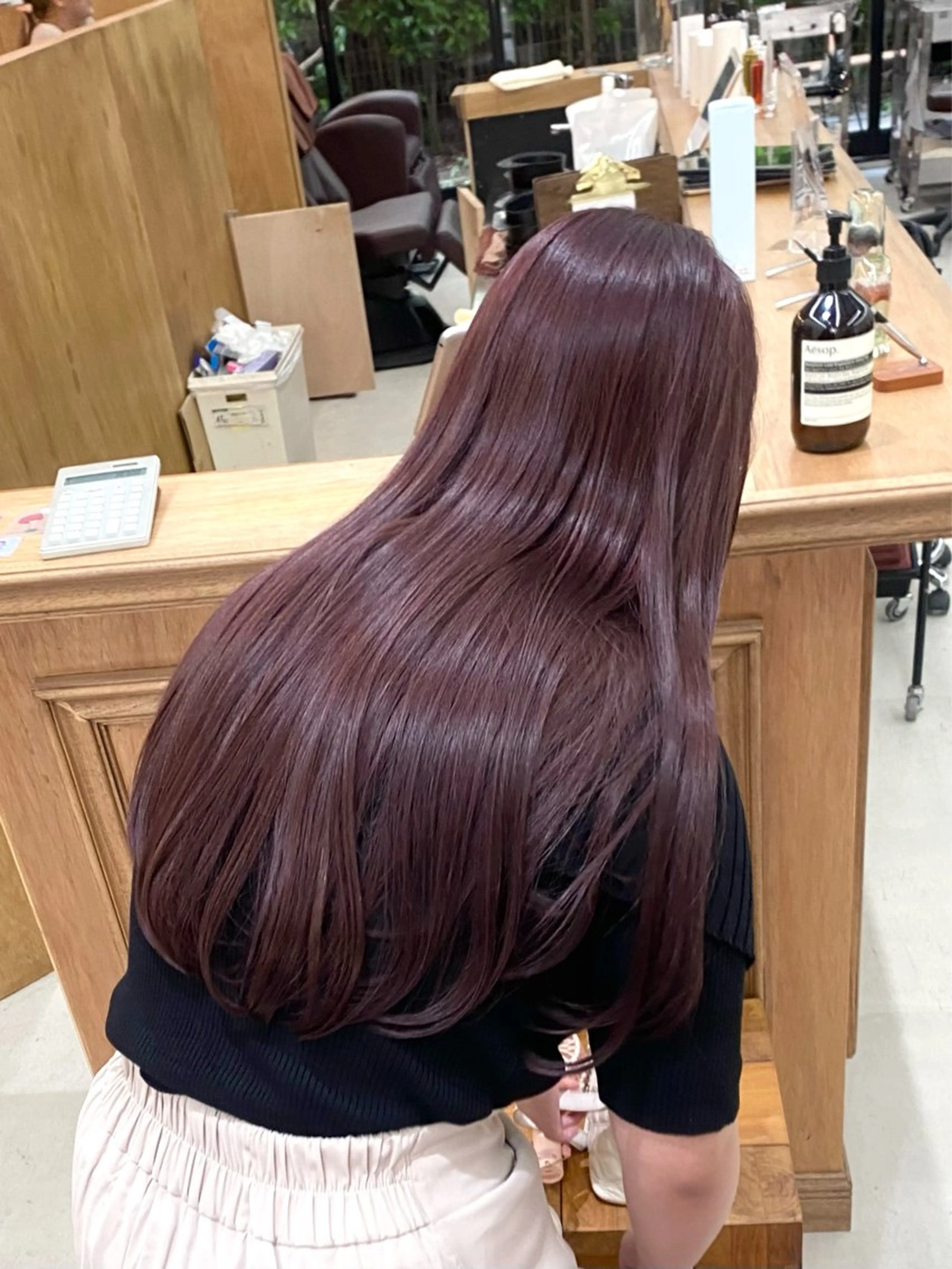 ロング カラー ヘアアレンジ ブリーチ ダブルカラー ブリーチなしカラー カット ヘアカラー トリートメント ハル🌸柔色/ ブリーチなし/艶髪のヘアスタイル